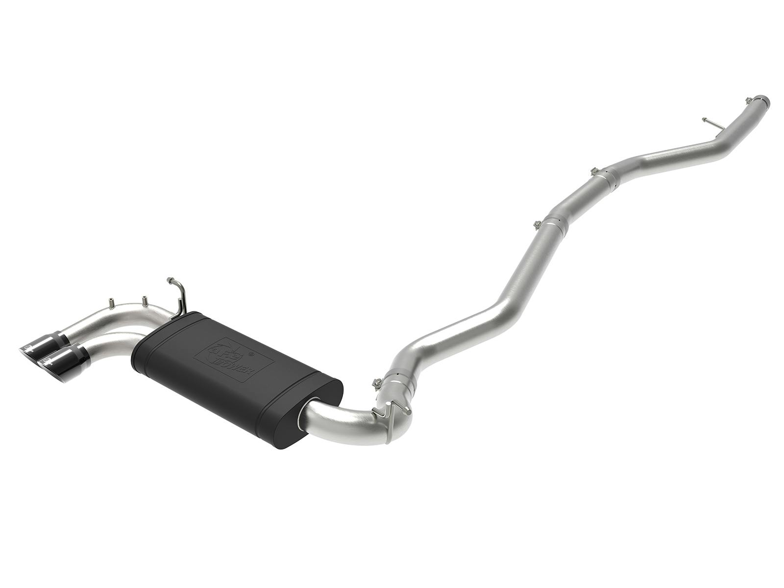 AFE 49-36345-B MACH Force-XP 2-1/2 IN 304 Stainless Steel Cat-Back Exhaust System w/ Black Ti