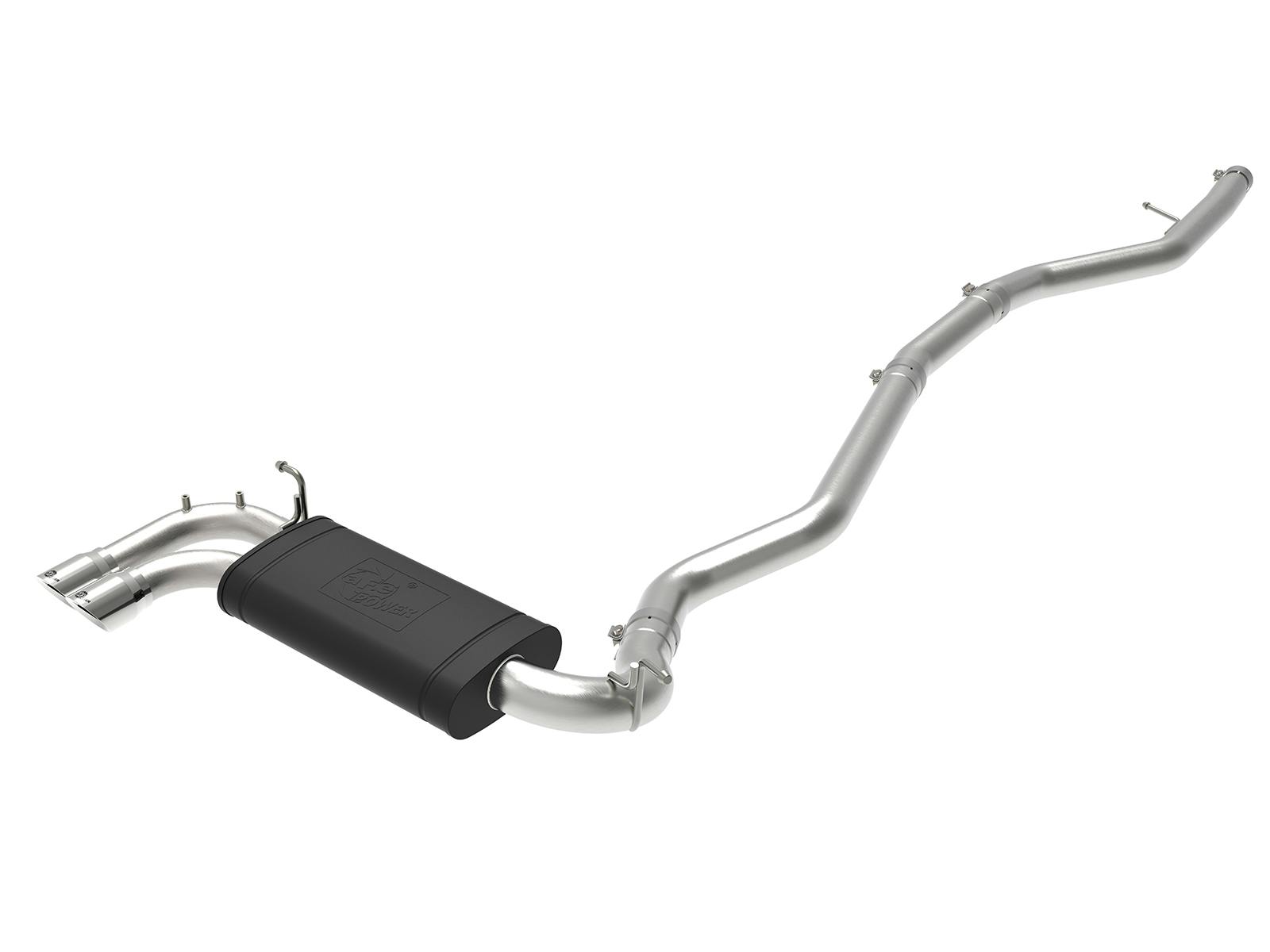 AFE 49-36345-P MACH Force-XP 2-1/2 IN 304 Stainless Steel Cat-Back Exhaust w/ Polished Tips