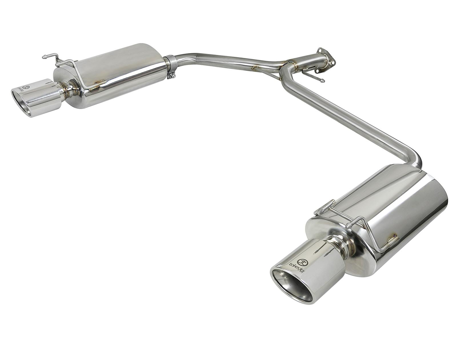 AFE 49-36604 Takeda 1-3/4 IN to 2-1/4 IN 304 Stainless Steel Axle-Back Exhaust w/ Polish Ti