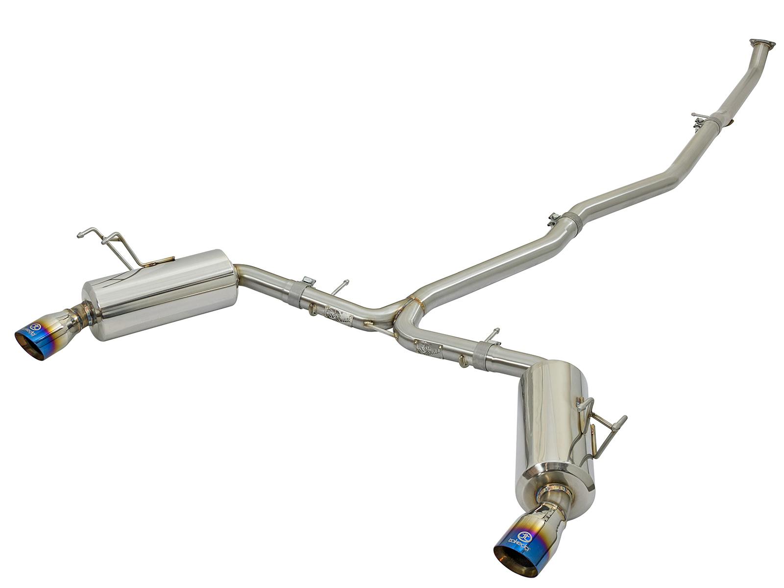 AFE 49-36615-L Takeda 304 Stainless Steel Cat-Back Exhaust w/ Blue Flame Tip