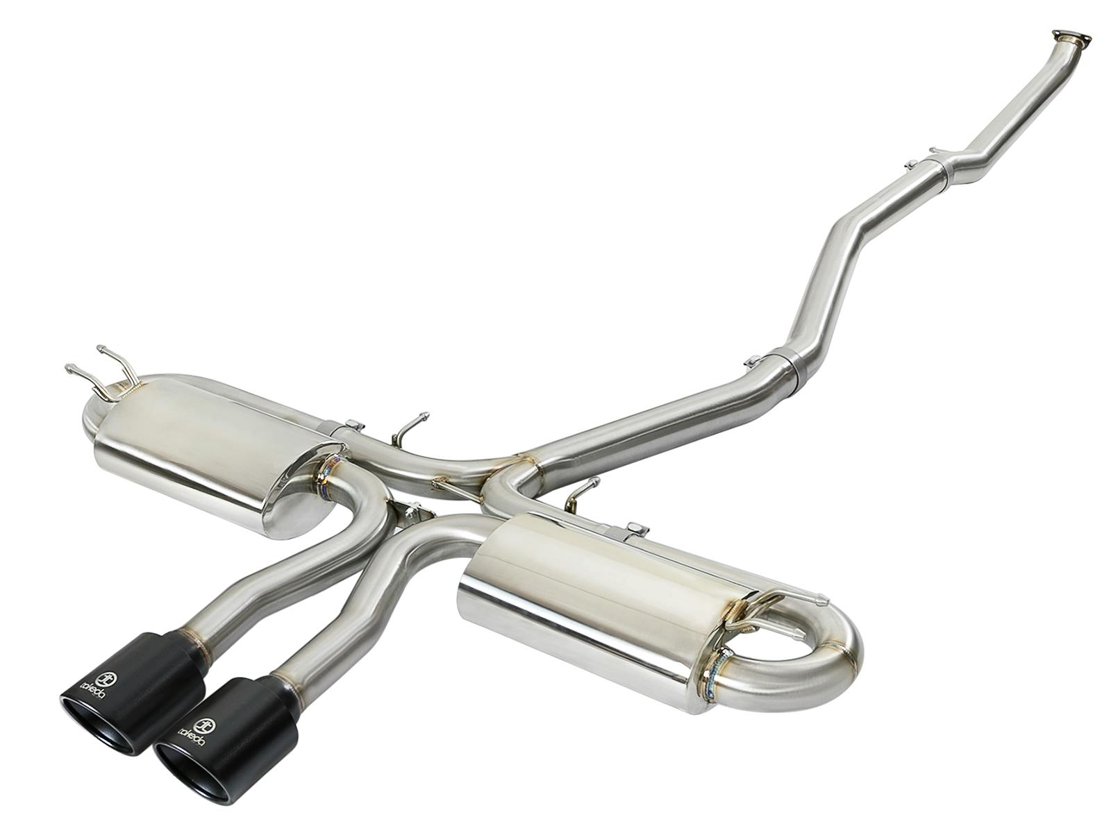 AFE 49-36621-B Takeda 3 IN 304 Stainless Steel Cat-Back Exhaust System w/ Black Tips
