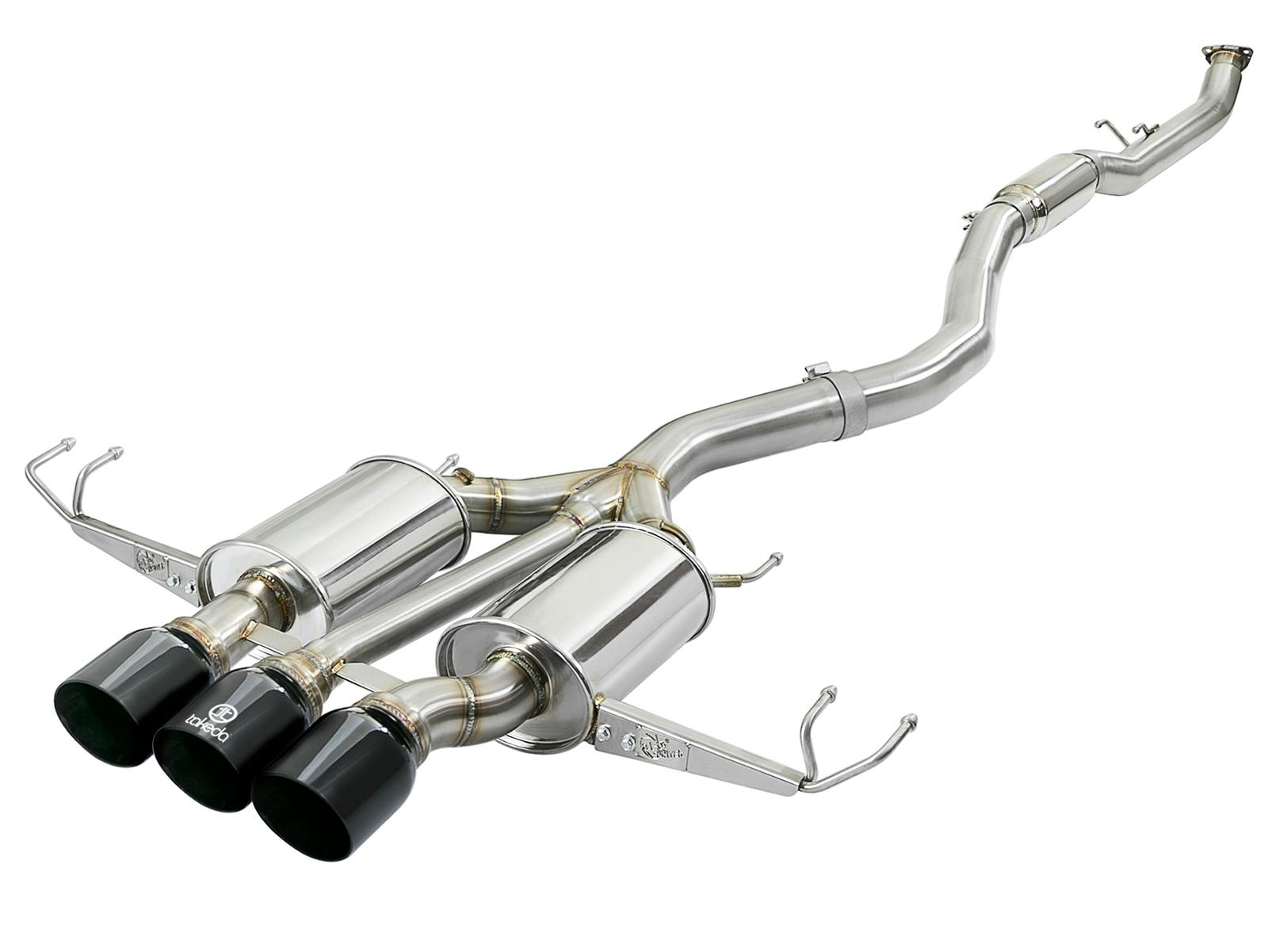 AFE 49-36623-B Takeda 3 IN 304 Stainless Steel Cat-Back Exhaust System w/ Black Tips