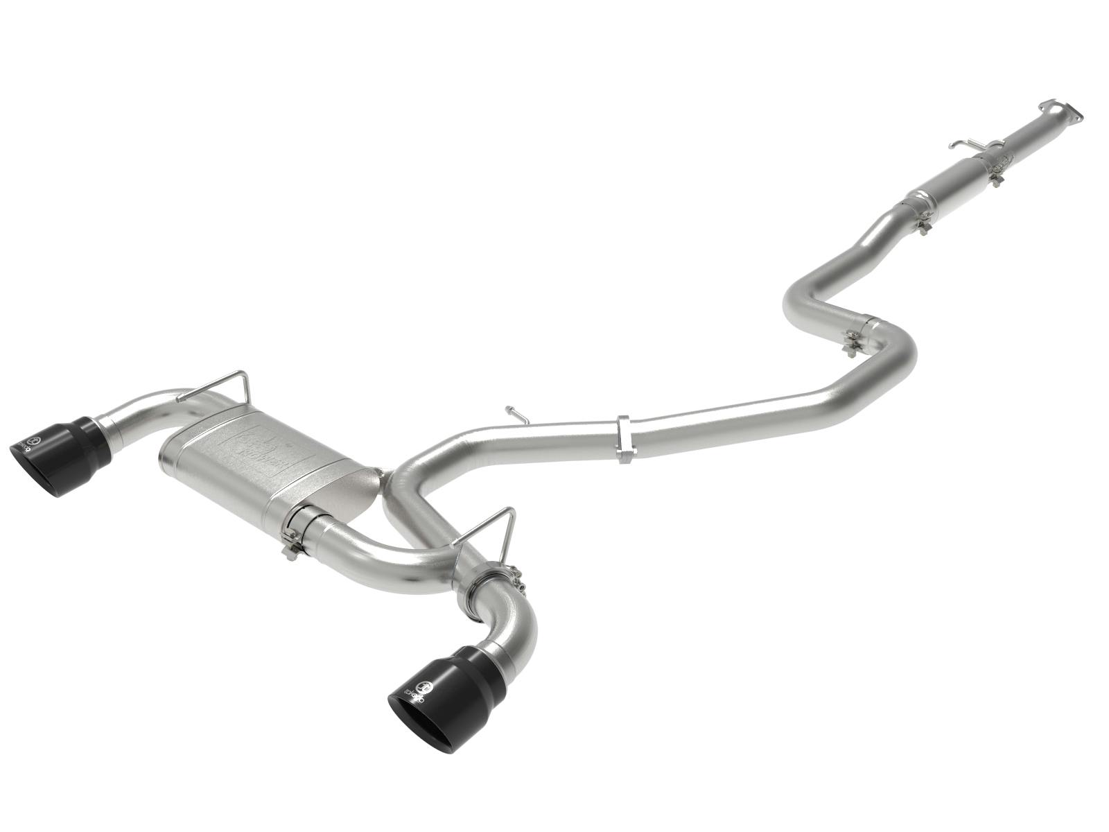 AFE 49-37010-B Takeda-ST 3 IN 304 Stainless Steel Cat-Back Exhaust System w/ Black Tips