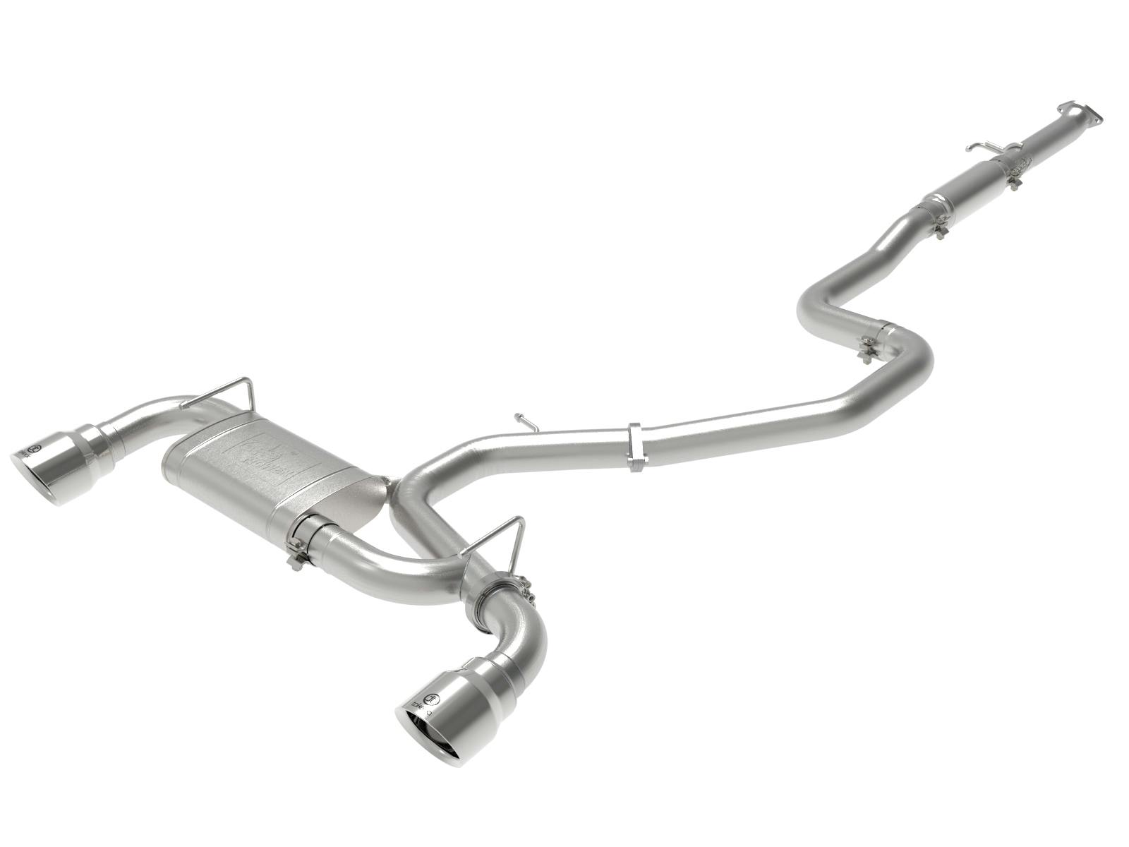 AFE 49-37010-P Takeda-ST 3 IN 304 Stainless Steel Cat-Back Exhaust System w/ Polished Tips