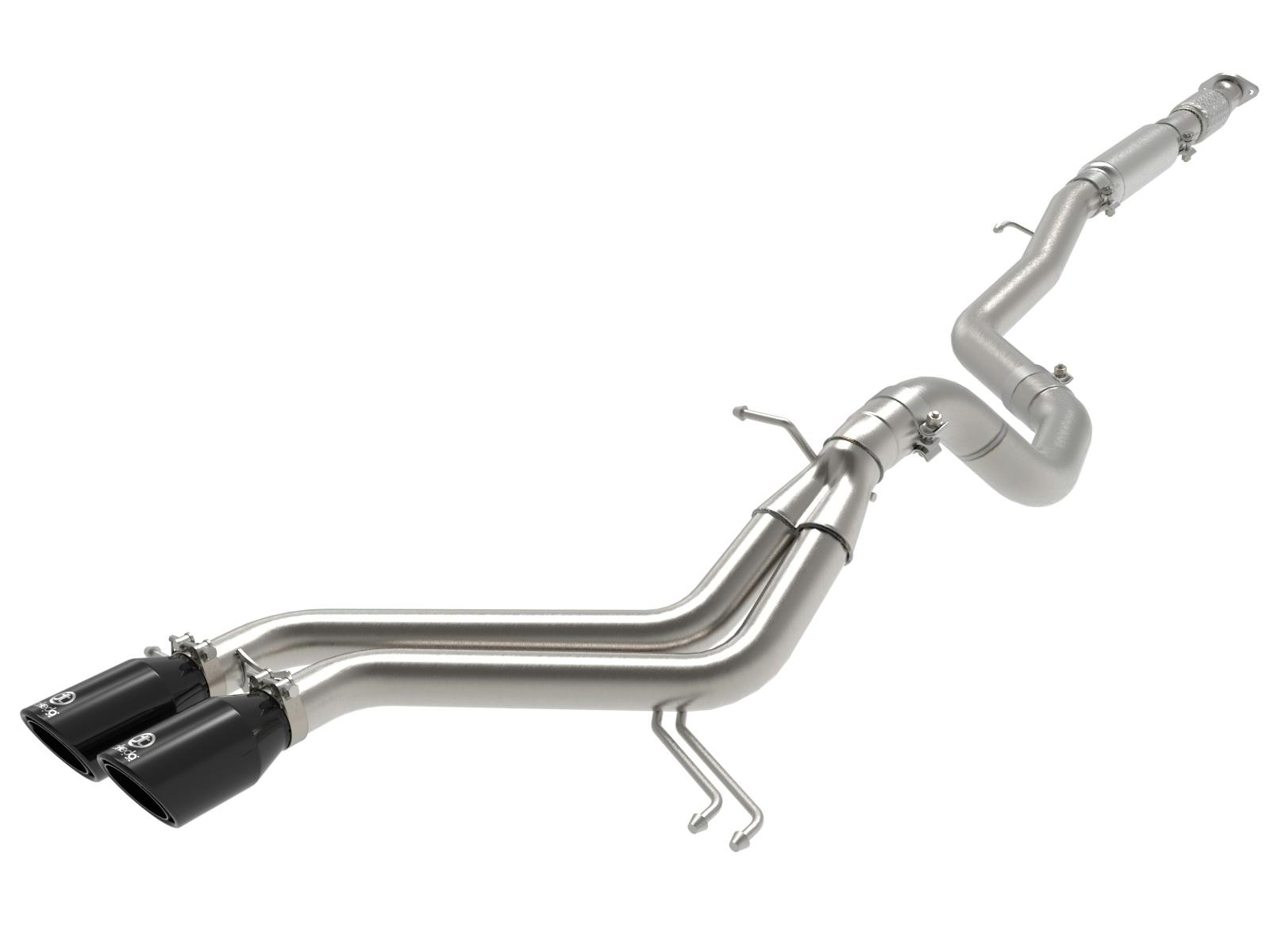 AFE 49-37018-B Takeda 2-1/2 IN to 3 IN 304 Stainless Steel Cat-Back Exhaust w/ Black Tips