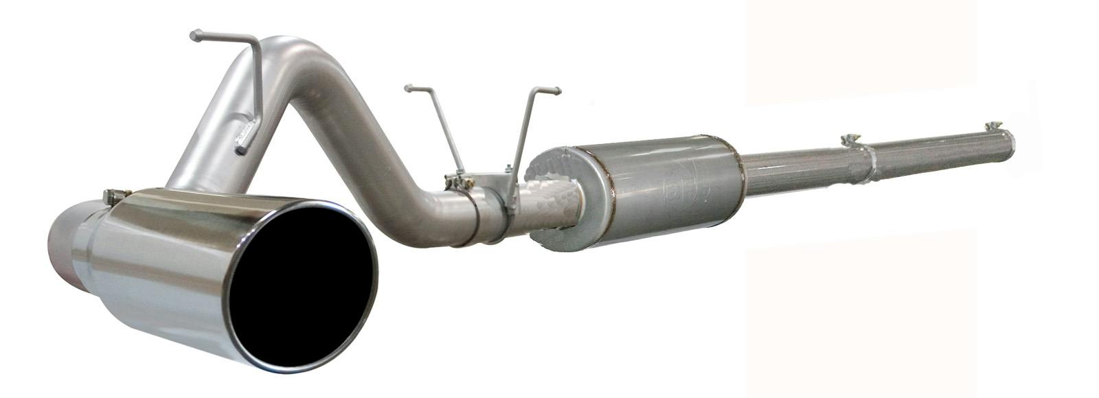 AFE 49-42002 Large Bore-HD 4 IN 409 Stainless Steel Cat-Back Exhaust System w/ Polished Tip