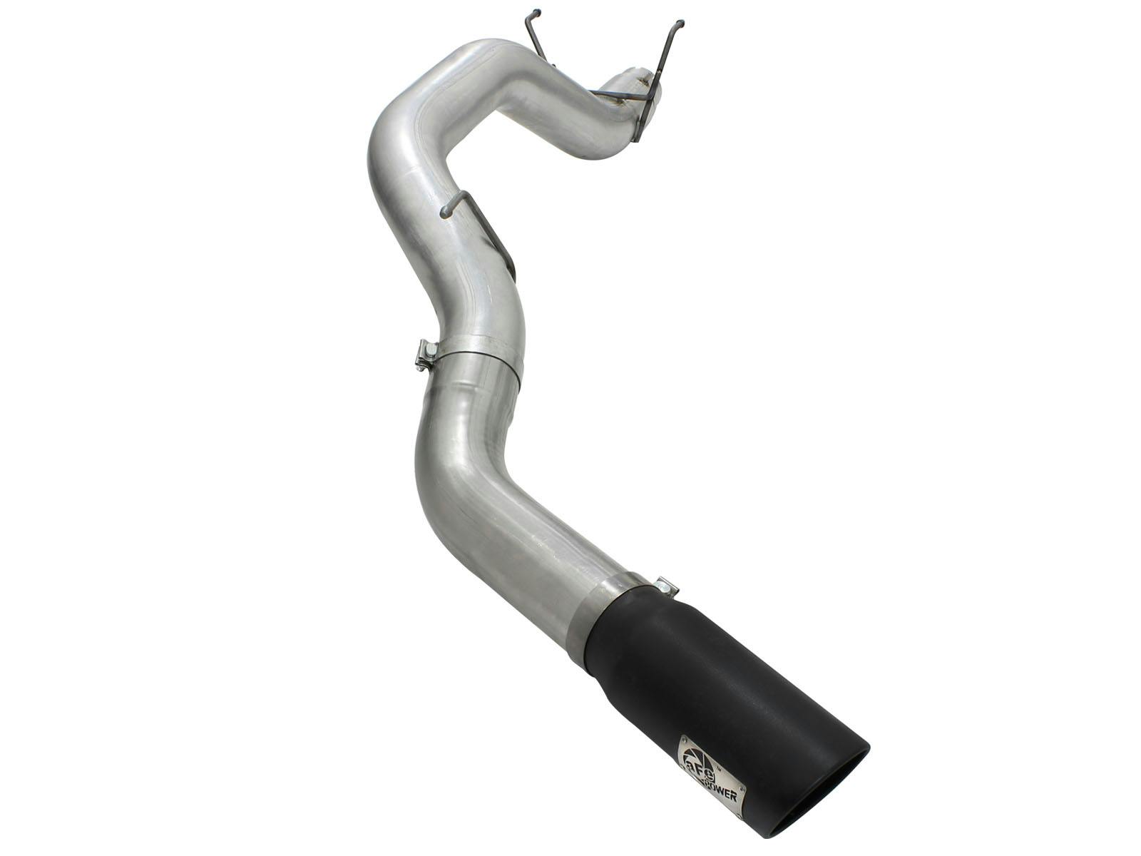 AFE 49-42039-B Large Bore-HD 5 IN 409 Stainless Steel DPF-Back Exhaust System w/Black Tip