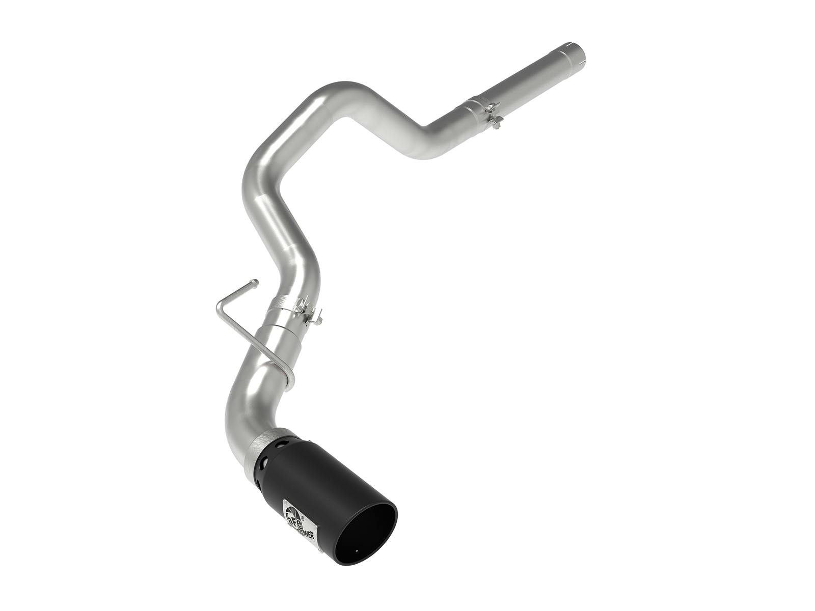 AFE 49-42065-B Large Bore-HD 3 IN 409 Stainless Steel DPF-Back Exhaust System w/Black Tip