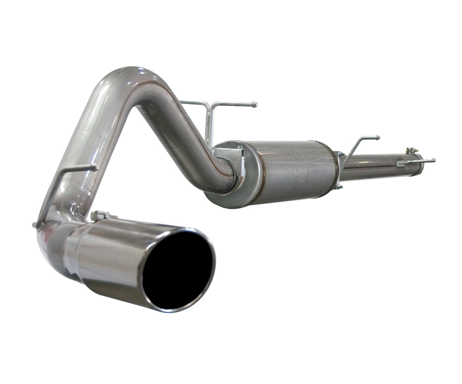 AFE 49-43009 Large Bore-HD 4 IN 409 Stainless Steel Cat-Back Exhaust System w/ Polished Tip