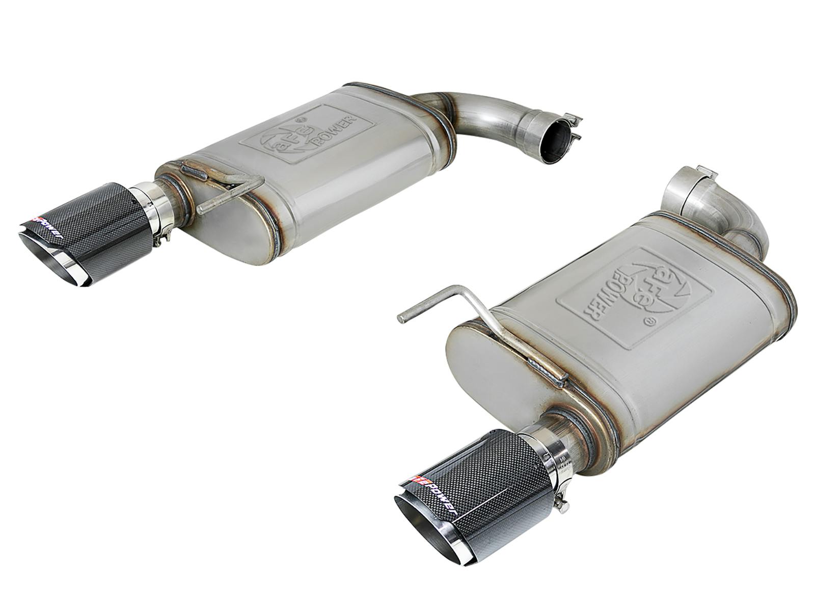 AFE 49-43105-C Mach Force Xp Stainless Steel Axle Back Exhaust System w/ Carbon Tips