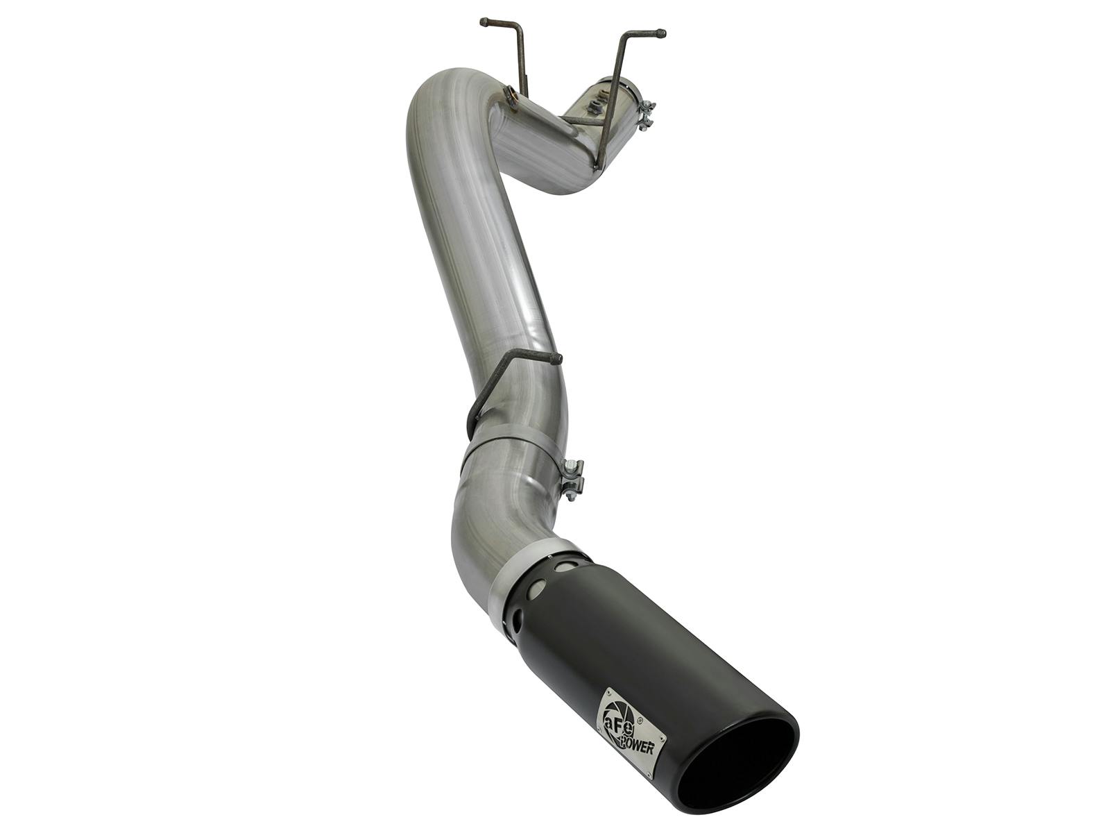 AFE 49-44085-B Large Bore-HD 4 IN 409 Stainless Steel DPF-Back Exhaust System w/Black Tip