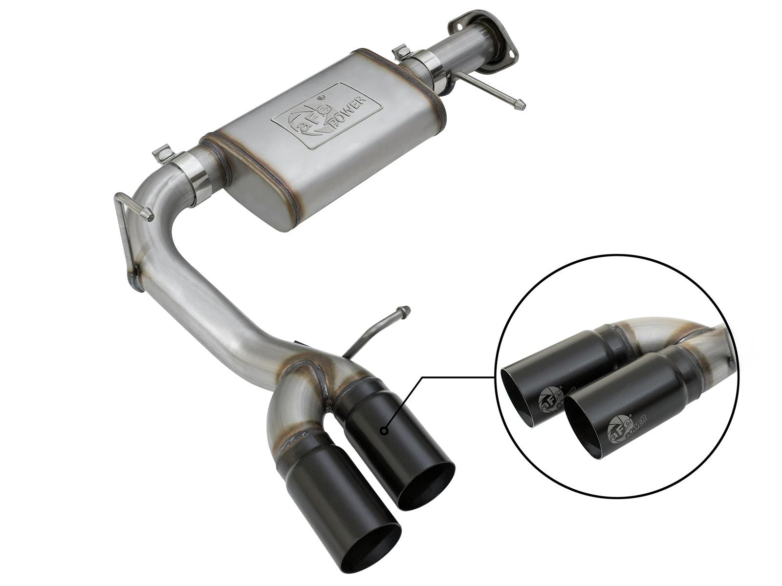 AFE 49-44096-B MACH Force-Xp 3 IN 409 Stainless Steel Cat-Back Exhaust System w/ Black Tip