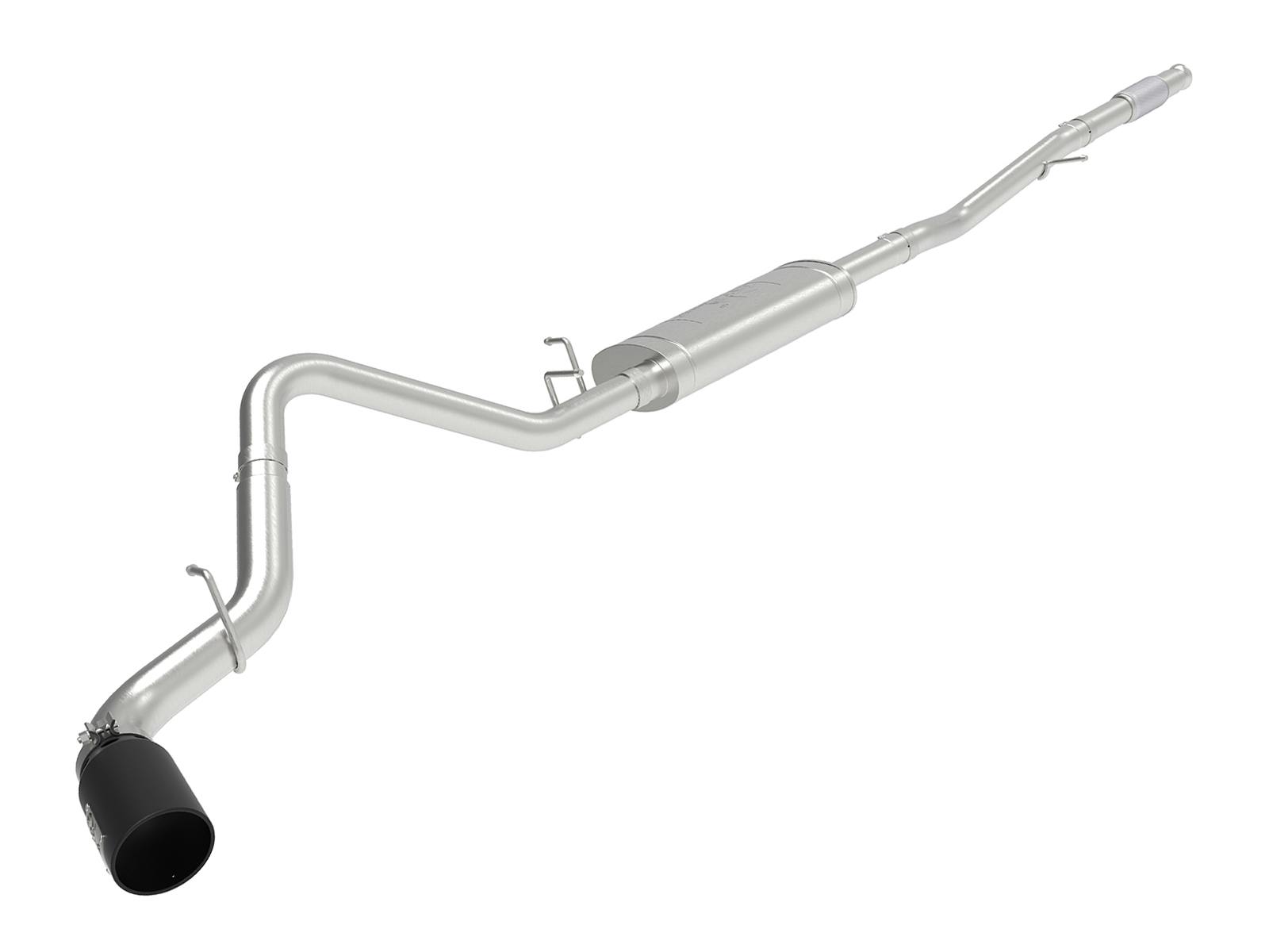 AFE 49-44107-B Apollo GT Series 3 IN 409 Stainless Steel Cat-Back Exhaust System w/ Black Tip