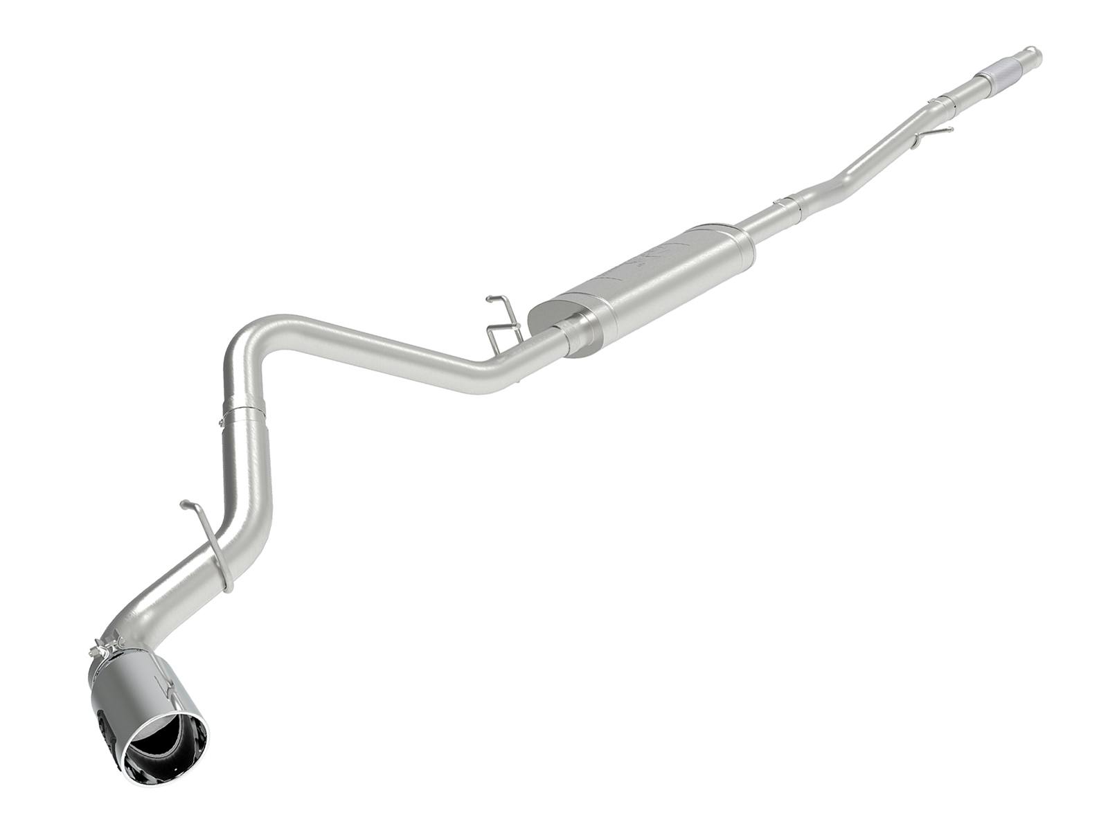 AFE 49-44107-P Apollo GT Series 3 IN 409 Stainless Steel Cat-Back Exhaust System w/ Polish Ti