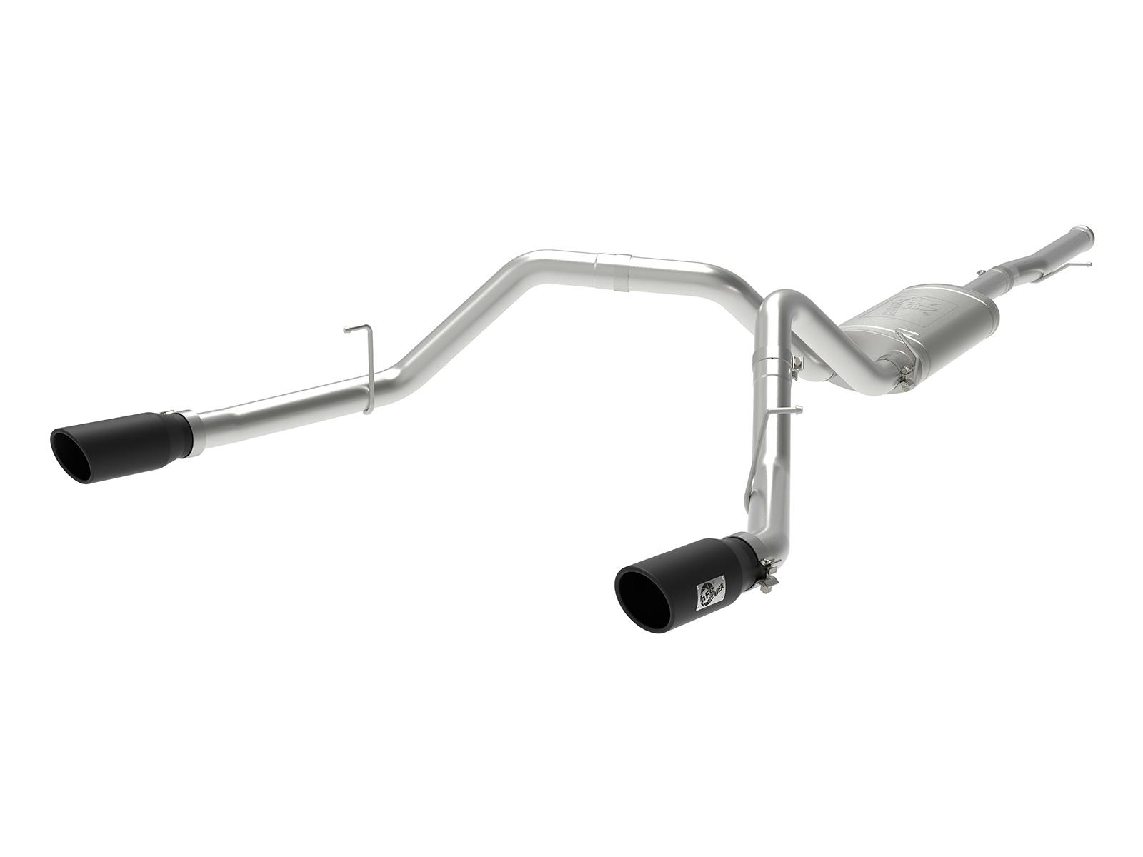 AFE 49-44111-B Apollo GT Series 3 IN 409 Stainless Steel Cat-Back Exhaust System w/ Black Tip