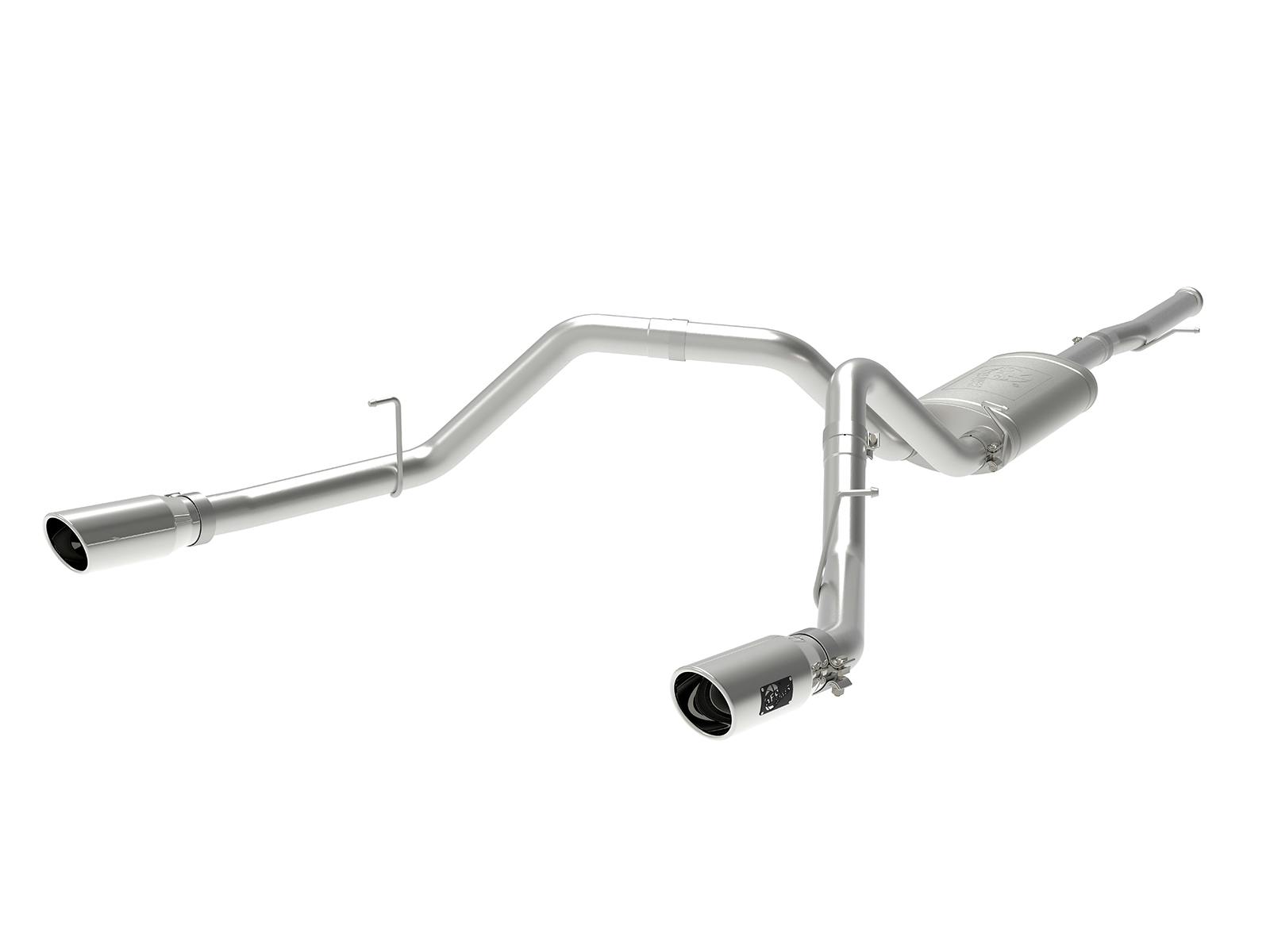 AFE 49-44111-P Apollo GT Series 3 IN 409 Stainless Steel Cat-Back Exhaust System w/ Polish Ti