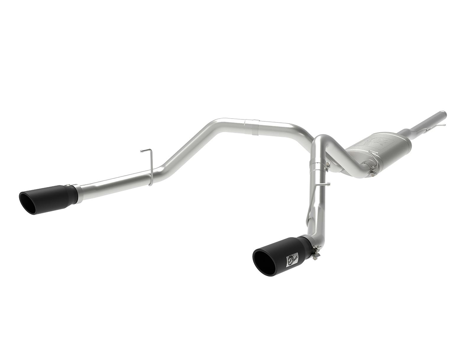 AFE 49-44112-B Apollo GT Series 3 IN 409 Stainless Steel Cat-Back Exhaust System w/ Black Tip