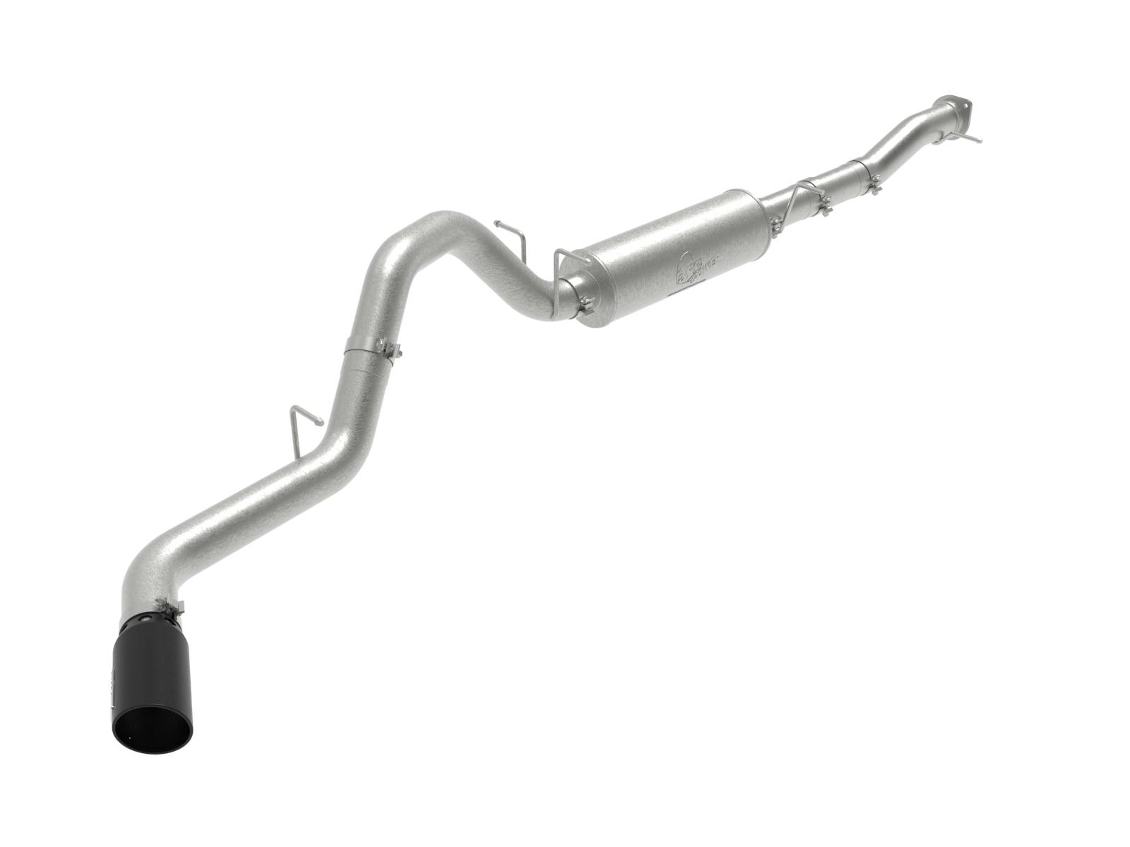 AFE 49-44122-B Apollo GT Series 4 IN 409 Stainless Steel Cat-Back Exhaust System w/ Black Tip