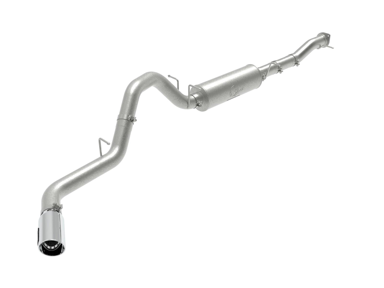 AFE 49-44122-P Apollo GT Series 4 IN 409 Stainless Steel Cat-Back Exhaust System w/ Polish Ti