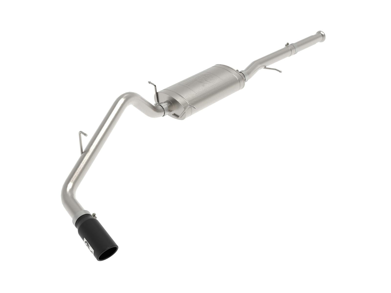 AFE 49-44136-B Apollo GT Series 3 IN 409 Stainless Steel Cat-Back Exhaust System w/ Black Tip