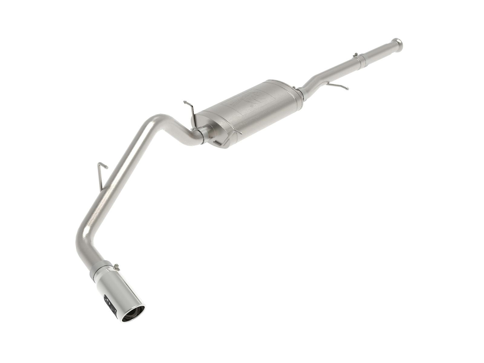 AFE 49-44136-P Apollo GT Series 3 IN 409 Stainless Steel Cat-Back Exhaust System w/ Polish Ti