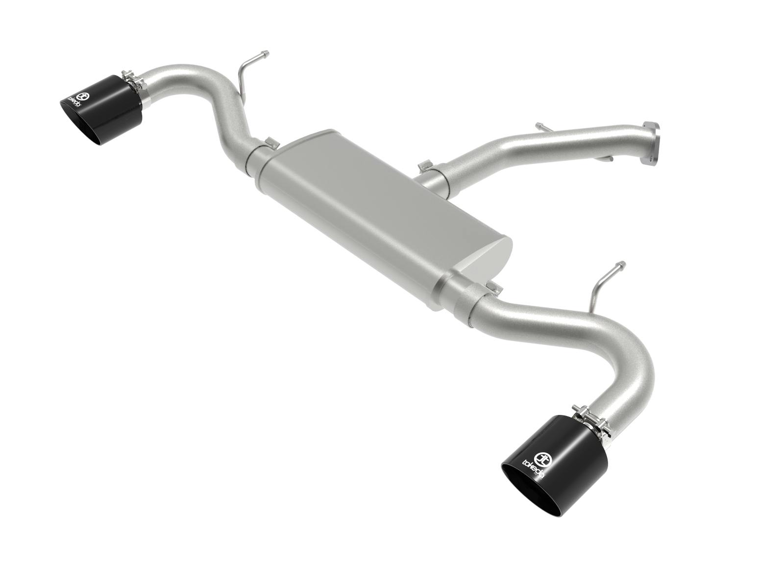 AFE 49-47016-B Takeda 2-1/2 IN 409 Stainless Steel Axle-Back Exhaust w/ Black Tips
