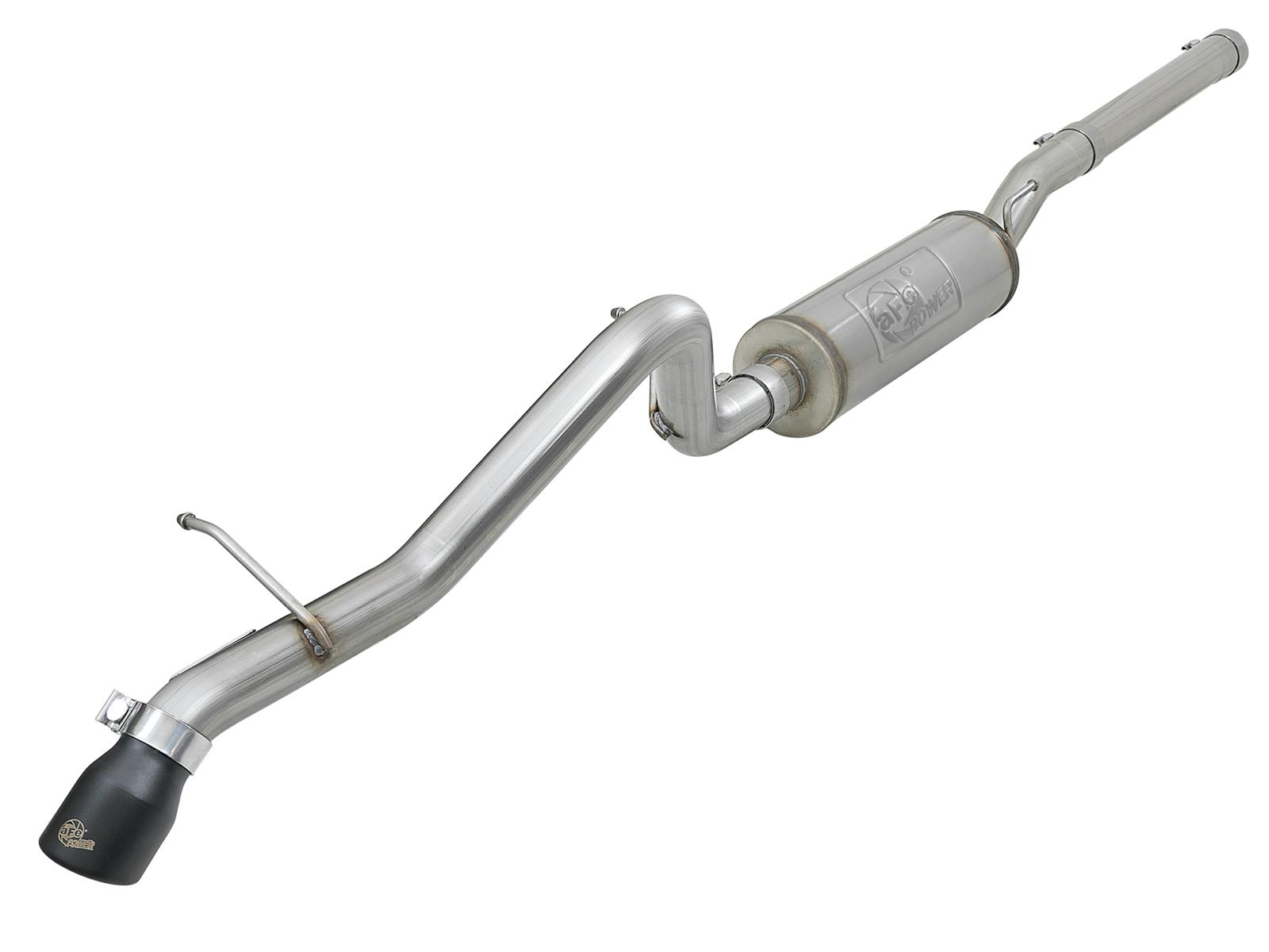AFE 49-48057-B MACH Force-Xp 2-1/2 IN 409 Stainless Steel Cat-Back Hi-Tuck Exhaust w/ Black T