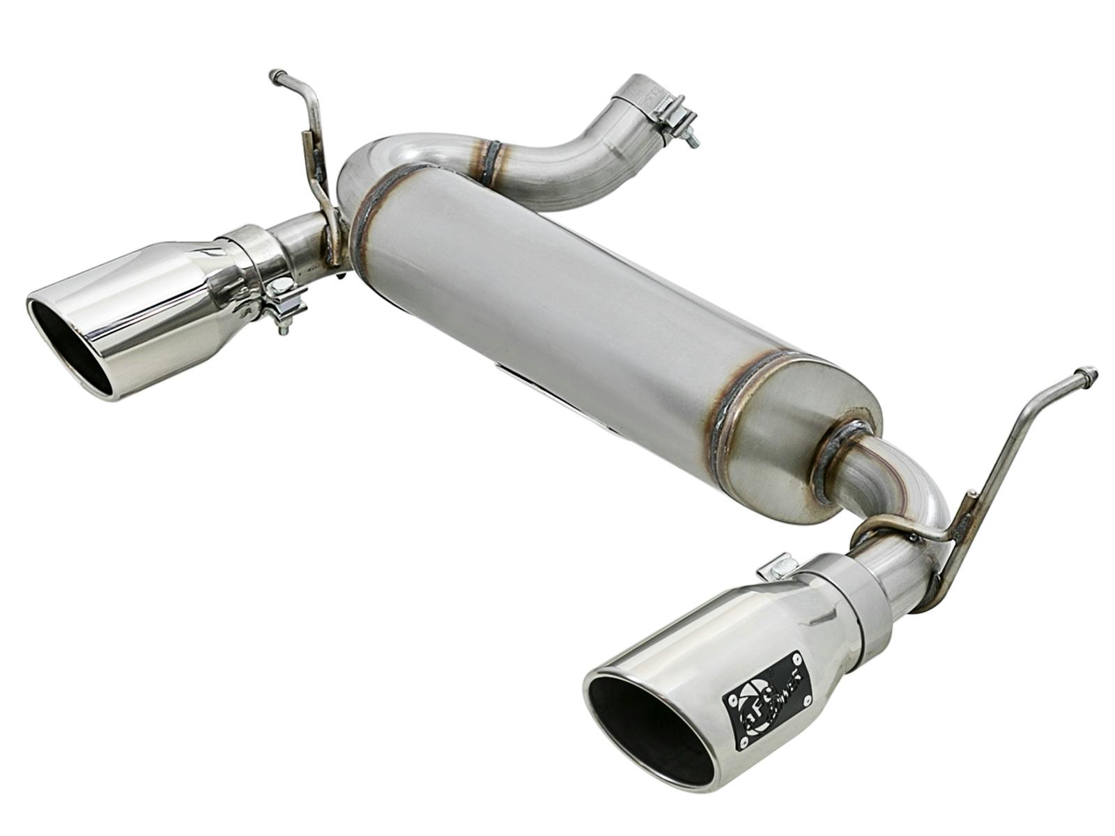 AFE 49-48061-P Rebel Series 2-1/2 IN 409 Stainless Steel Axle-Back Exhaust w/ Polished Tips