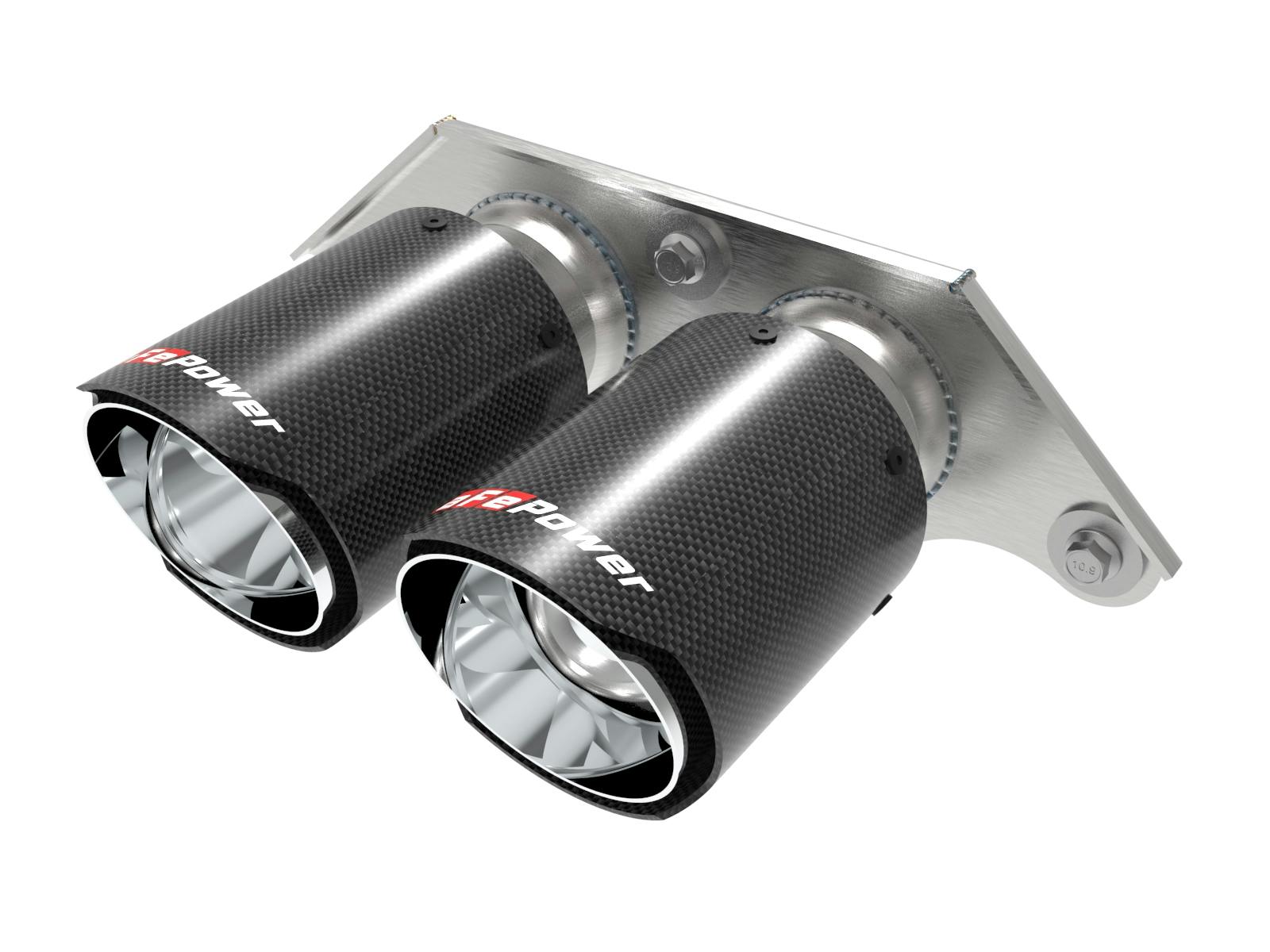 AFE 49C36435-C MACH Force-Xp 4 IN Carbon Fiber OE Replacement Exhaust Tips