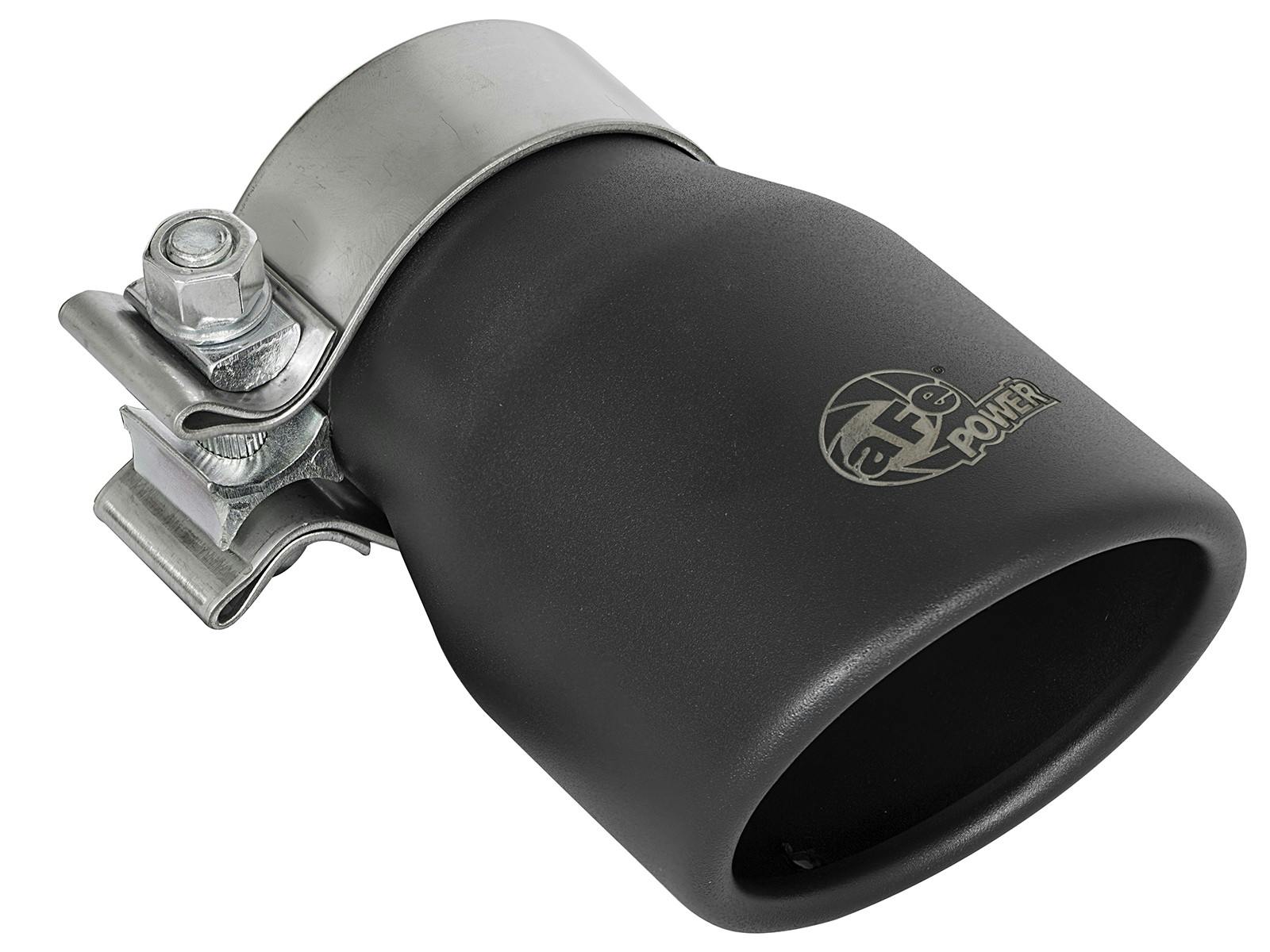 AFE 49T25354-B06 MACH Force-Xp 409 Stainless Steel Clamp-on Exhaust Tip Black