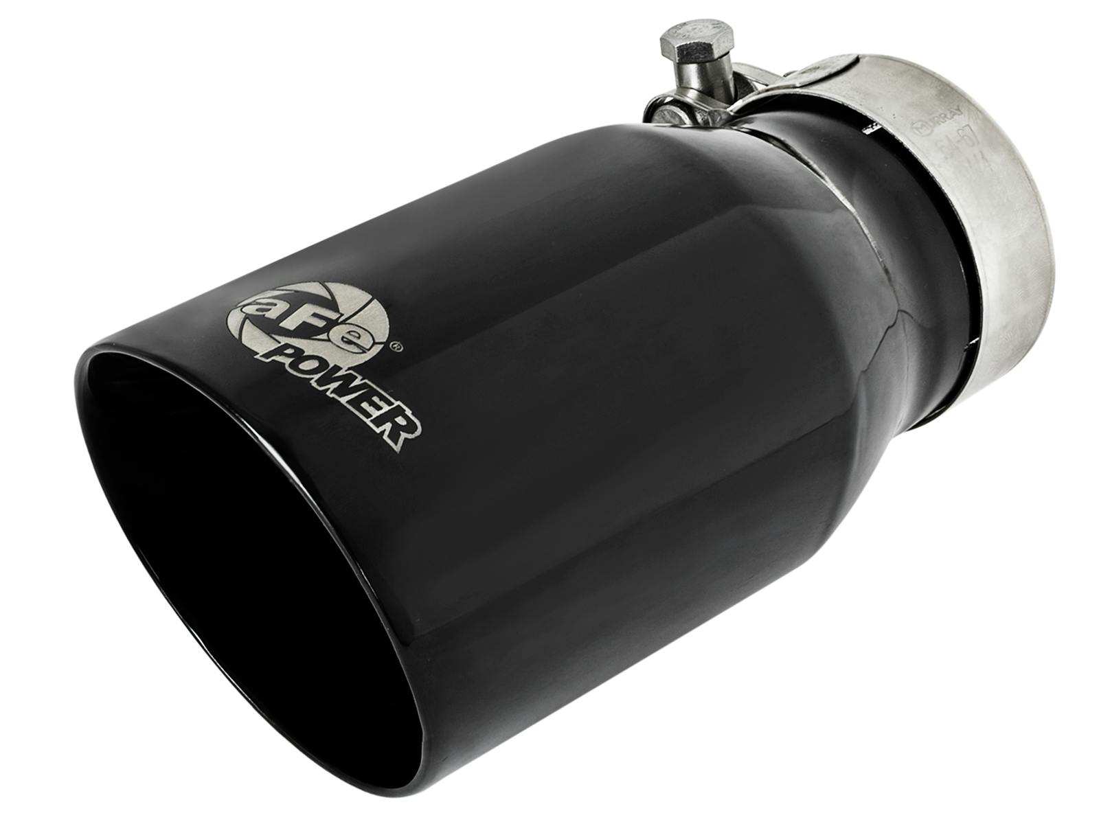 AFE 49T25354-B07 MACH Force-Xp 304 Stainless Steel Clamp-on Exhaust Tip Black