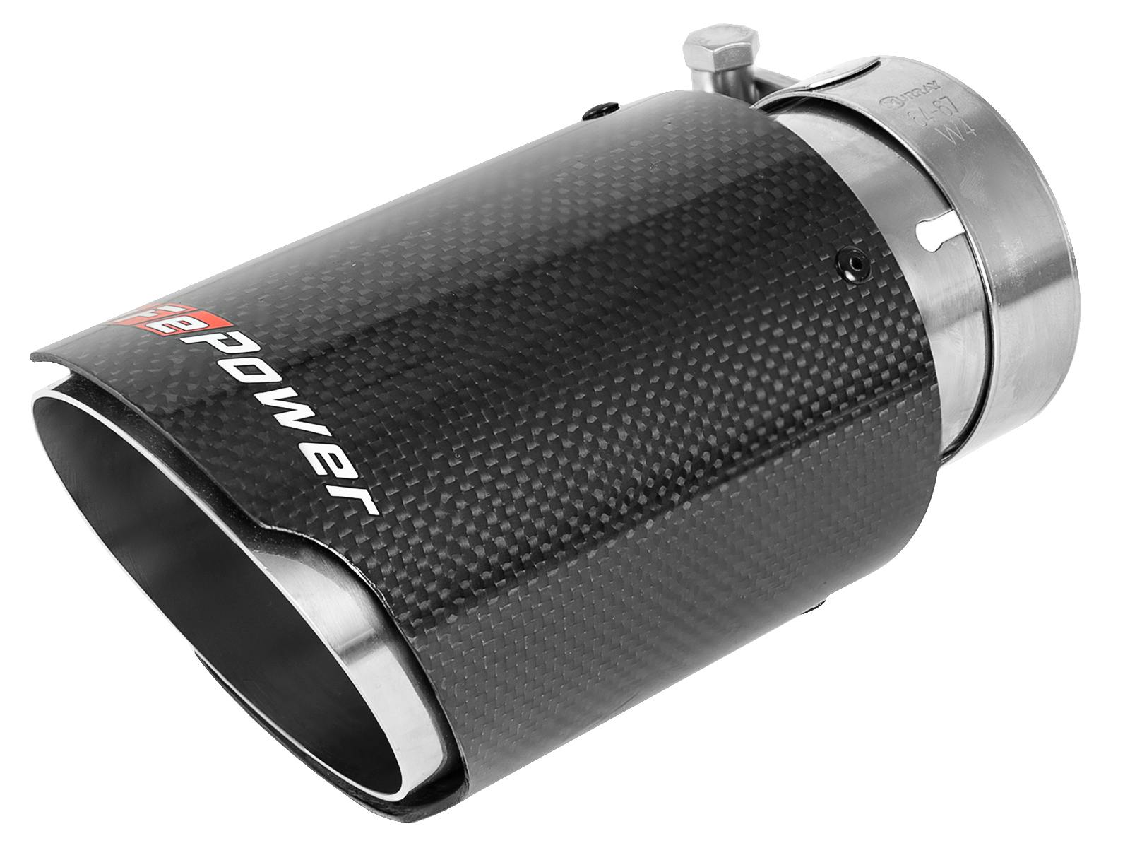 AFE 49T25354-C07 MACH Force-Xp 304 Stainless Steel Clamp-on Exhaust Tip Carbon Fiber