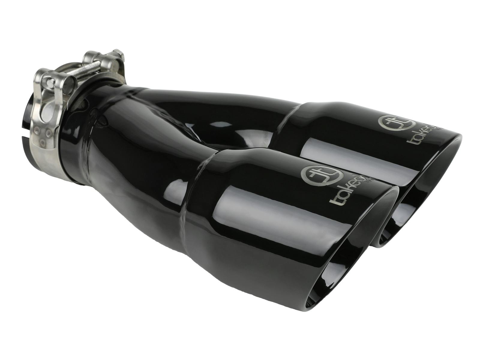 AFE 49T25364-B10 Takeda 304 Stainless Steel Clamp-on Exhaust Tip Black