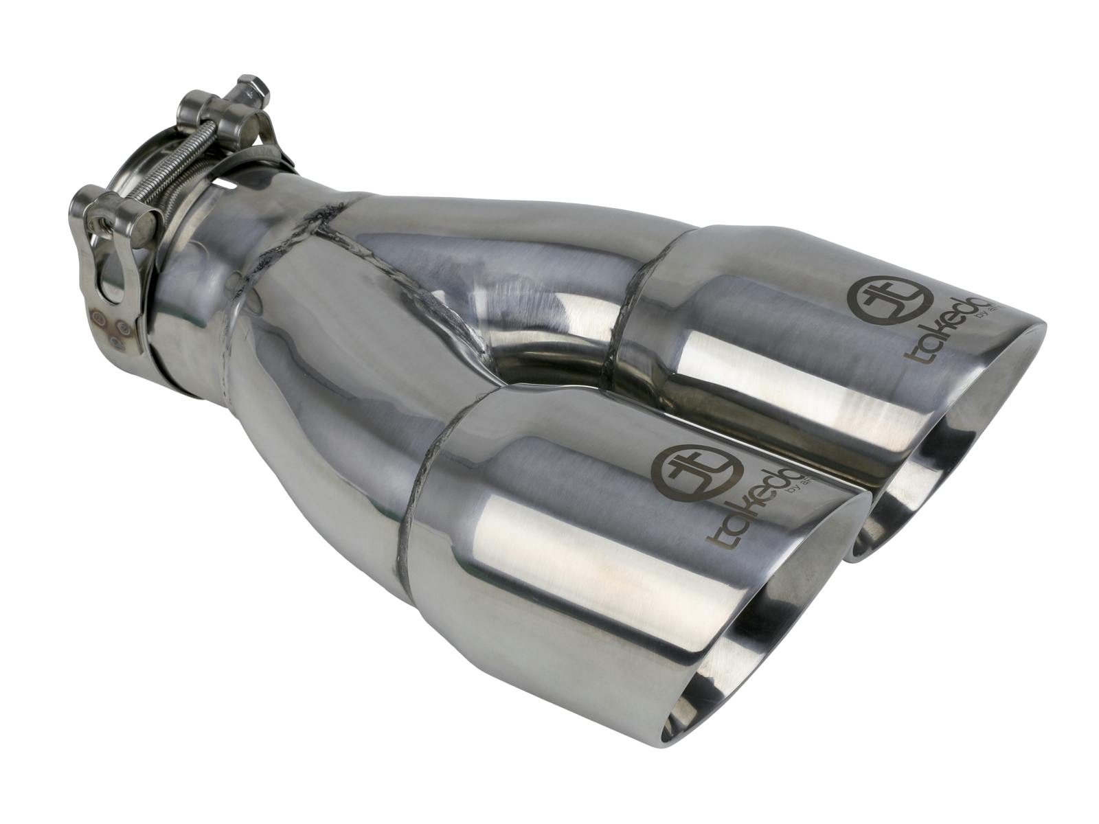 AFE 49T25364-P10 Takeda 304 Stainless Steel Clamp-on Exhaust Tip Polished