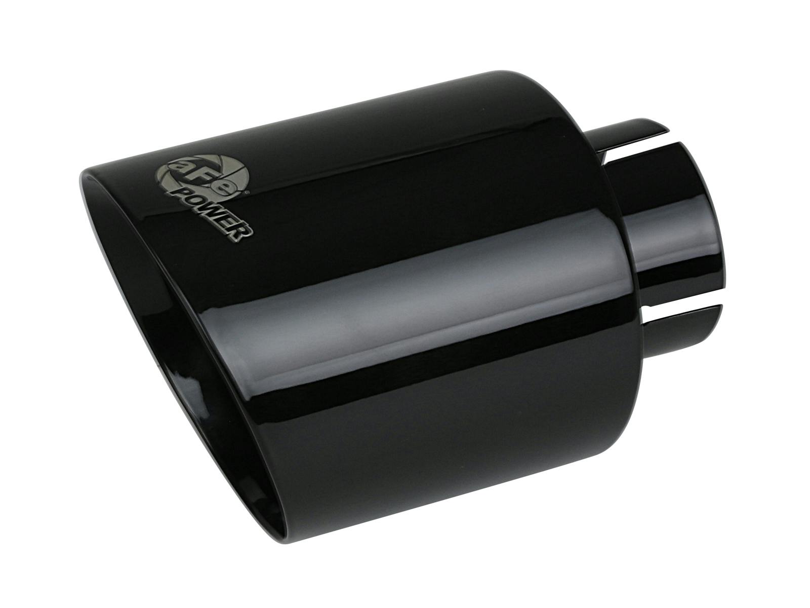 AFE 49T25454-B071 MACH Force-Xp 409 Stainless Steel Clamp-on Exhaust Tip Black
