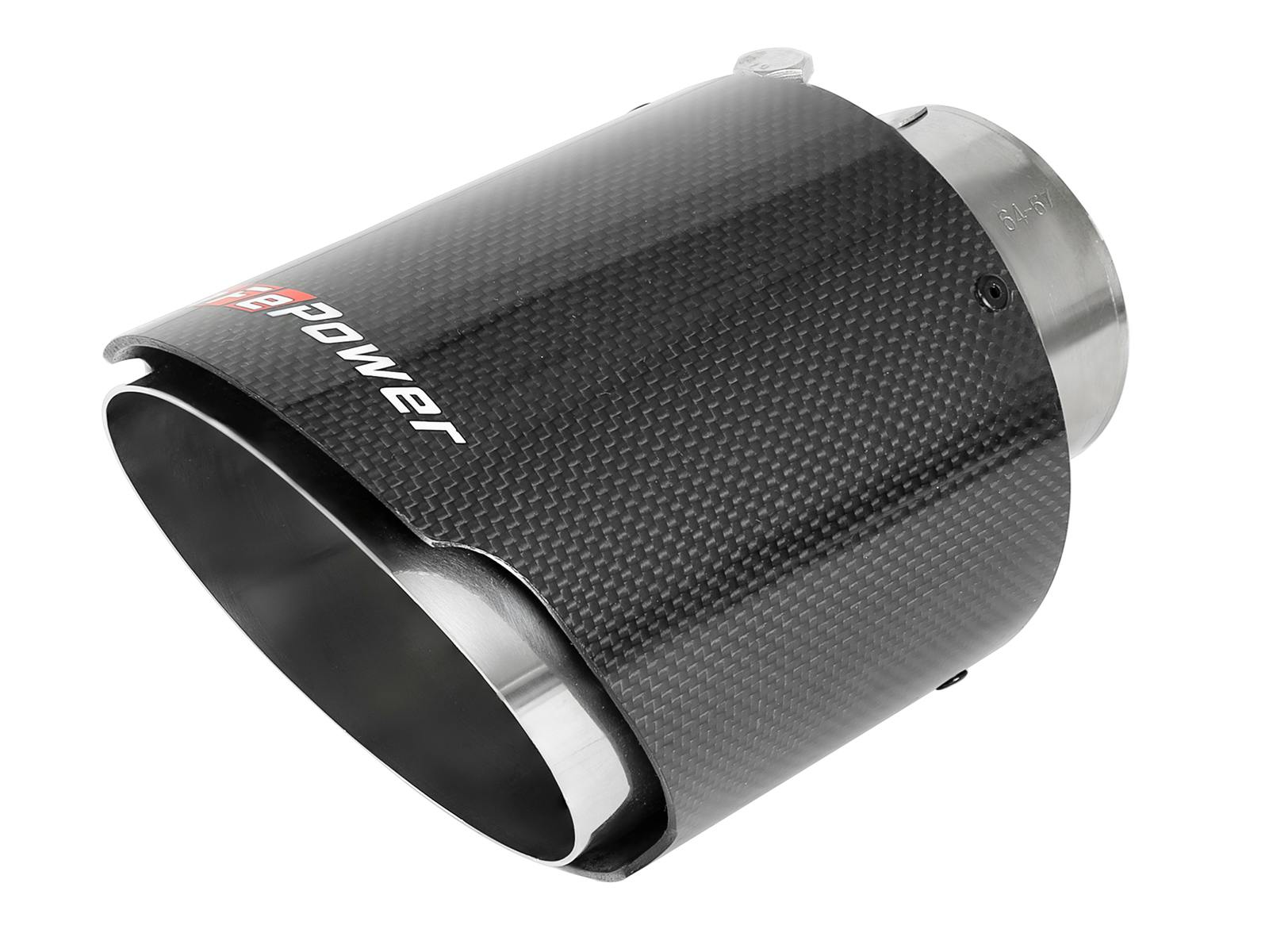 AFE 49T25454-C07 MACH Force-Xp 304 Stainless Steel Clamp-on Exhaust Tip Carbon Fiber