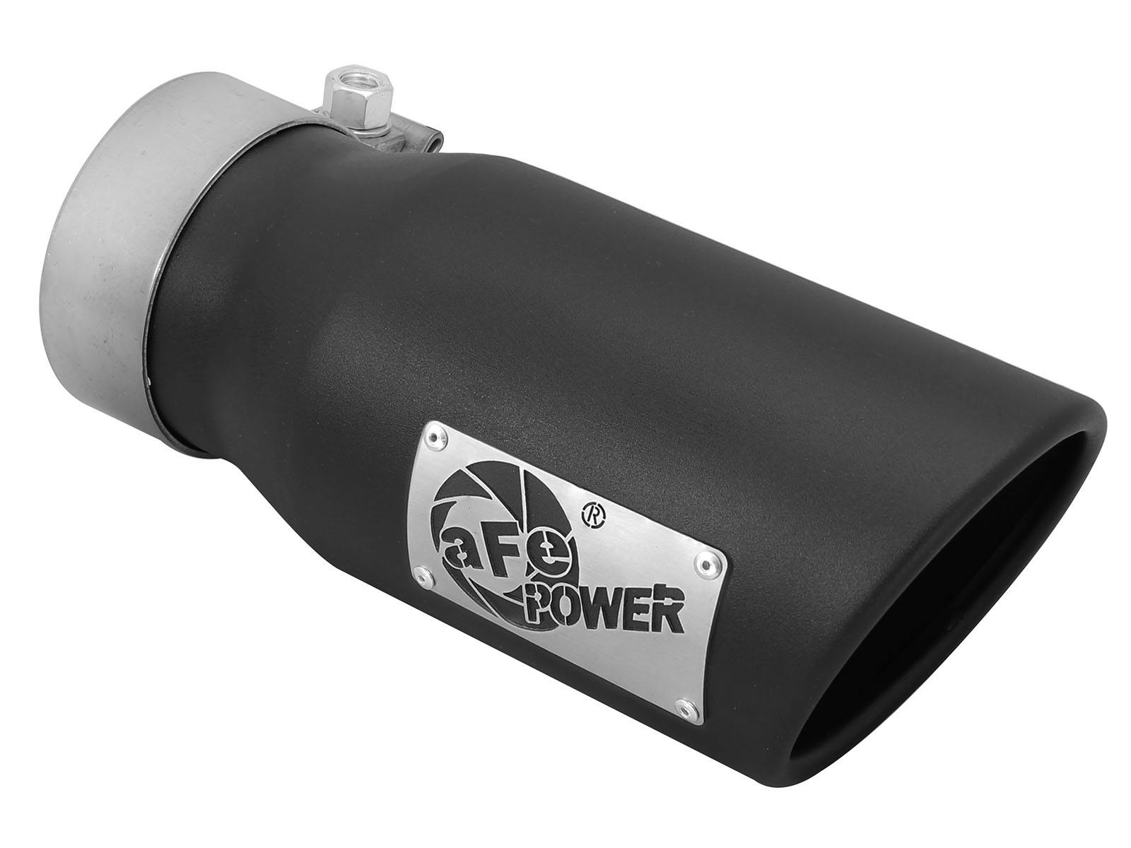 AFE 49T30401-B09 MACH Force-Xp 409 Stainless Steel Clamp-on Exhaust Tip Black