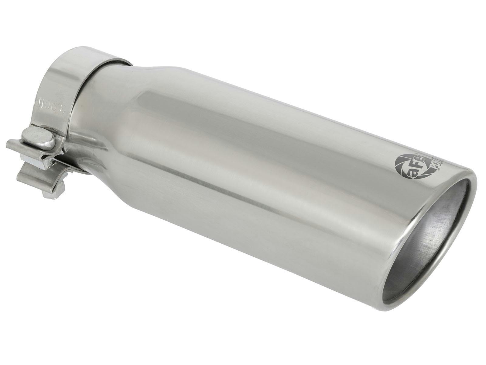 AFE 49T30404-P121 MACH Force-Xp 304 Stainless Steel Clamp-on Exhaust Tip Polished Rear Exit