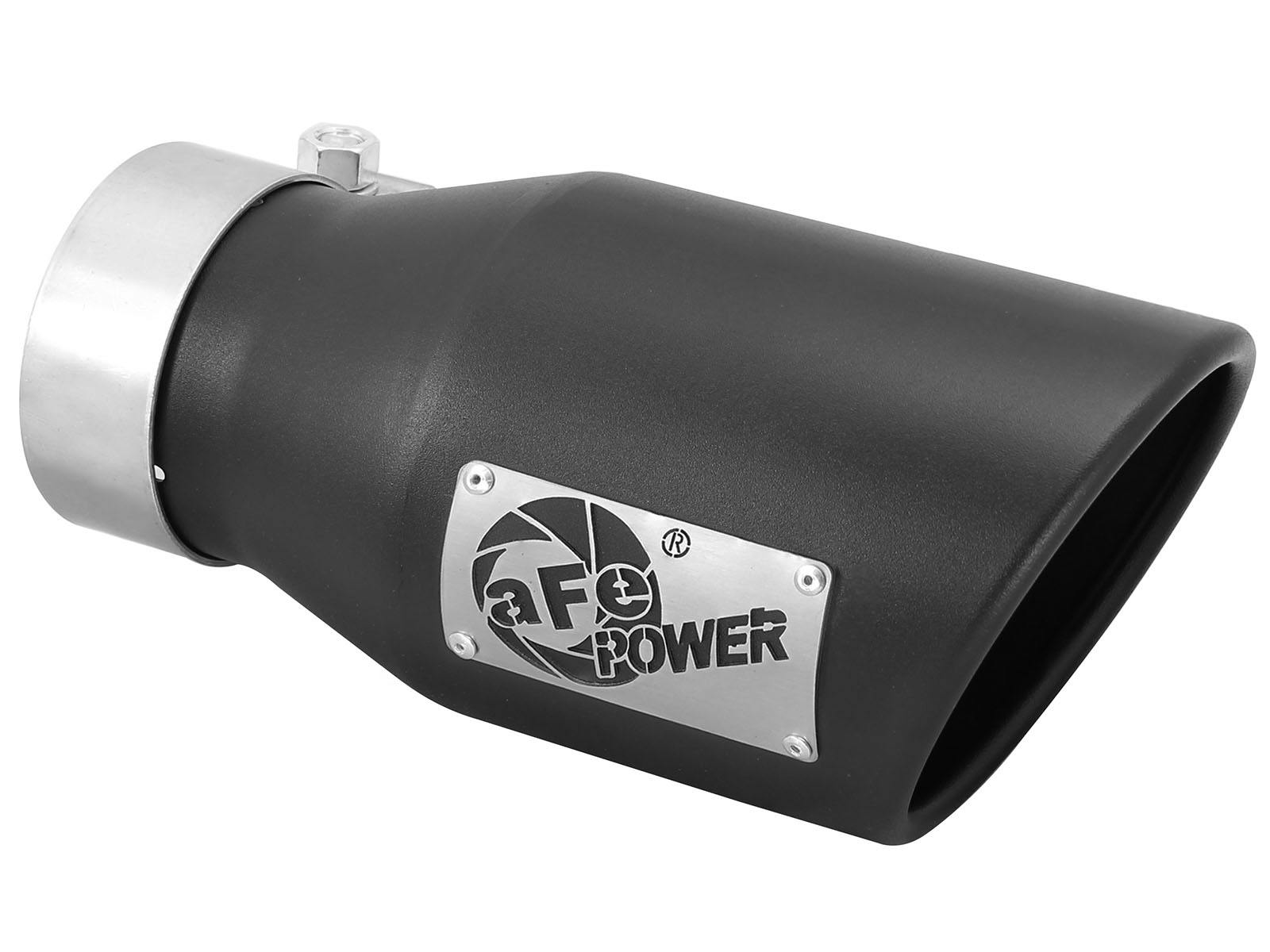 AFE 49T30451-B09 MACH Force-Xp 409 Stainless Steel Clamp-on Exhaust Tip Black