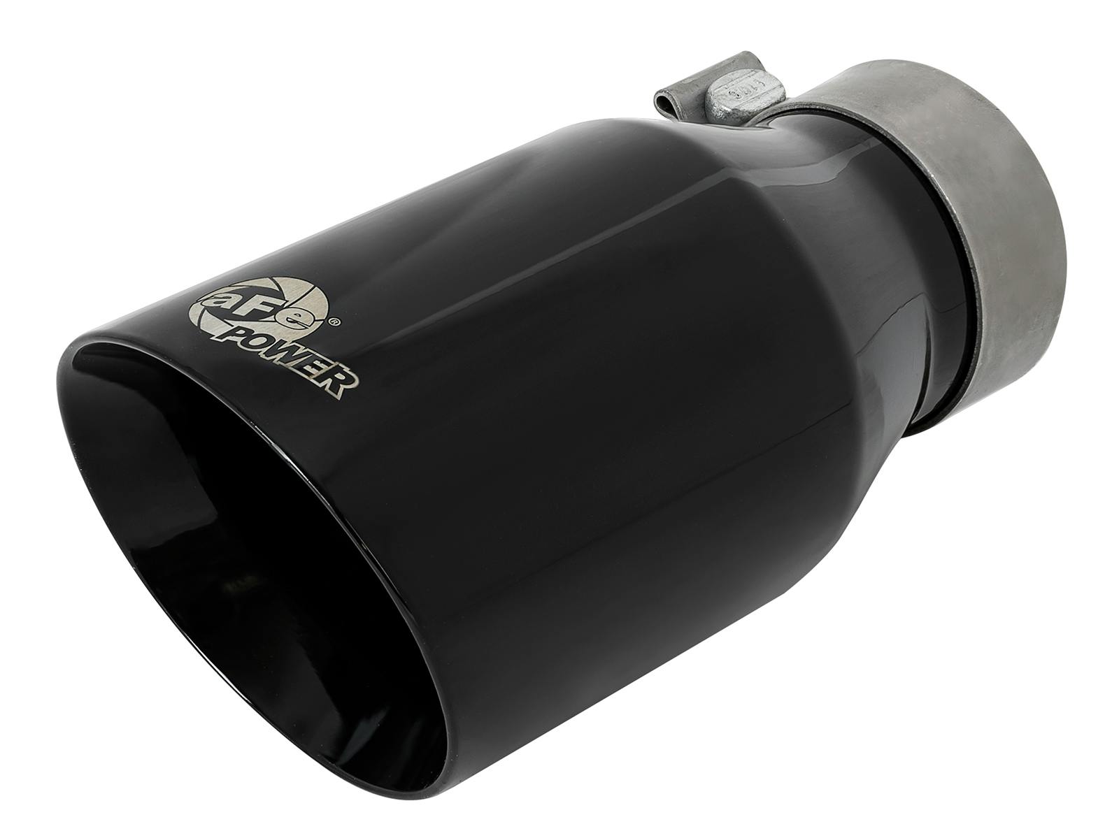 AFE 49T30454-B092 MACH Force-Xp 304 Stainless Steel Clamp-on Exhaust Tip Black