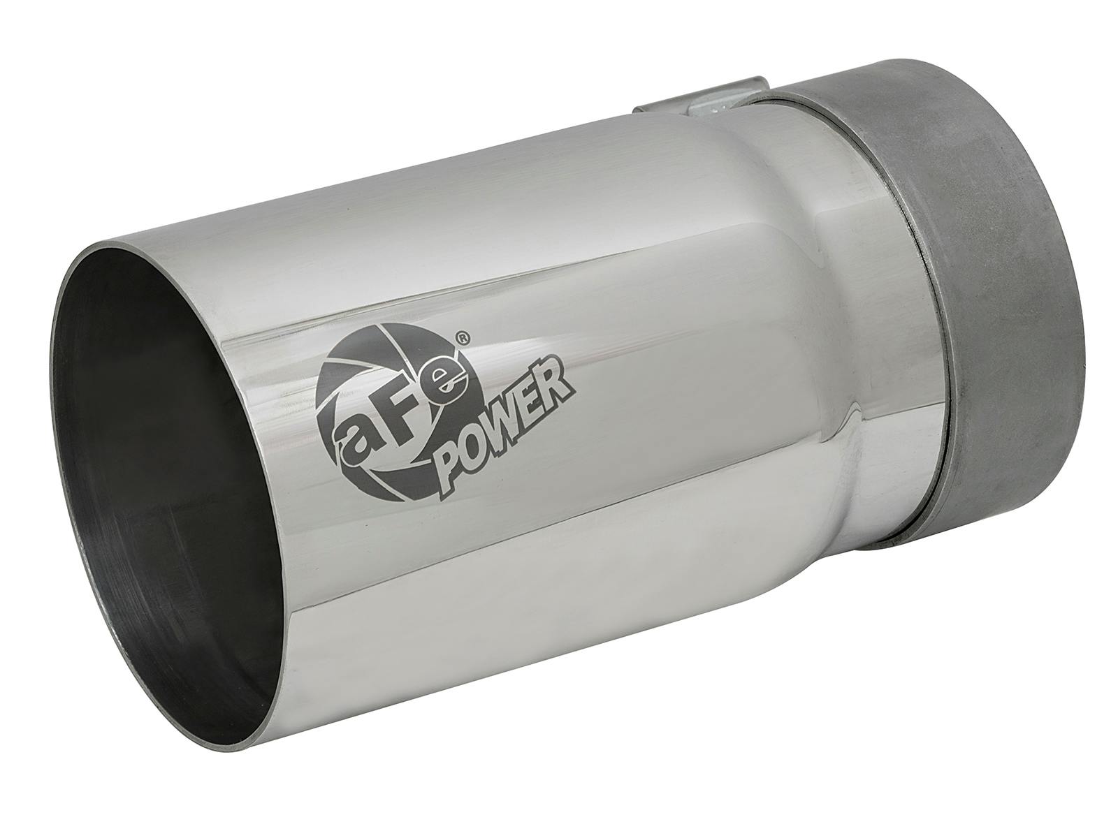 AFE 49T35404-P07 MACH Force-Xp 304 Stainless Steel Clamp-on Exhaust Tip Polished Right Side Exi