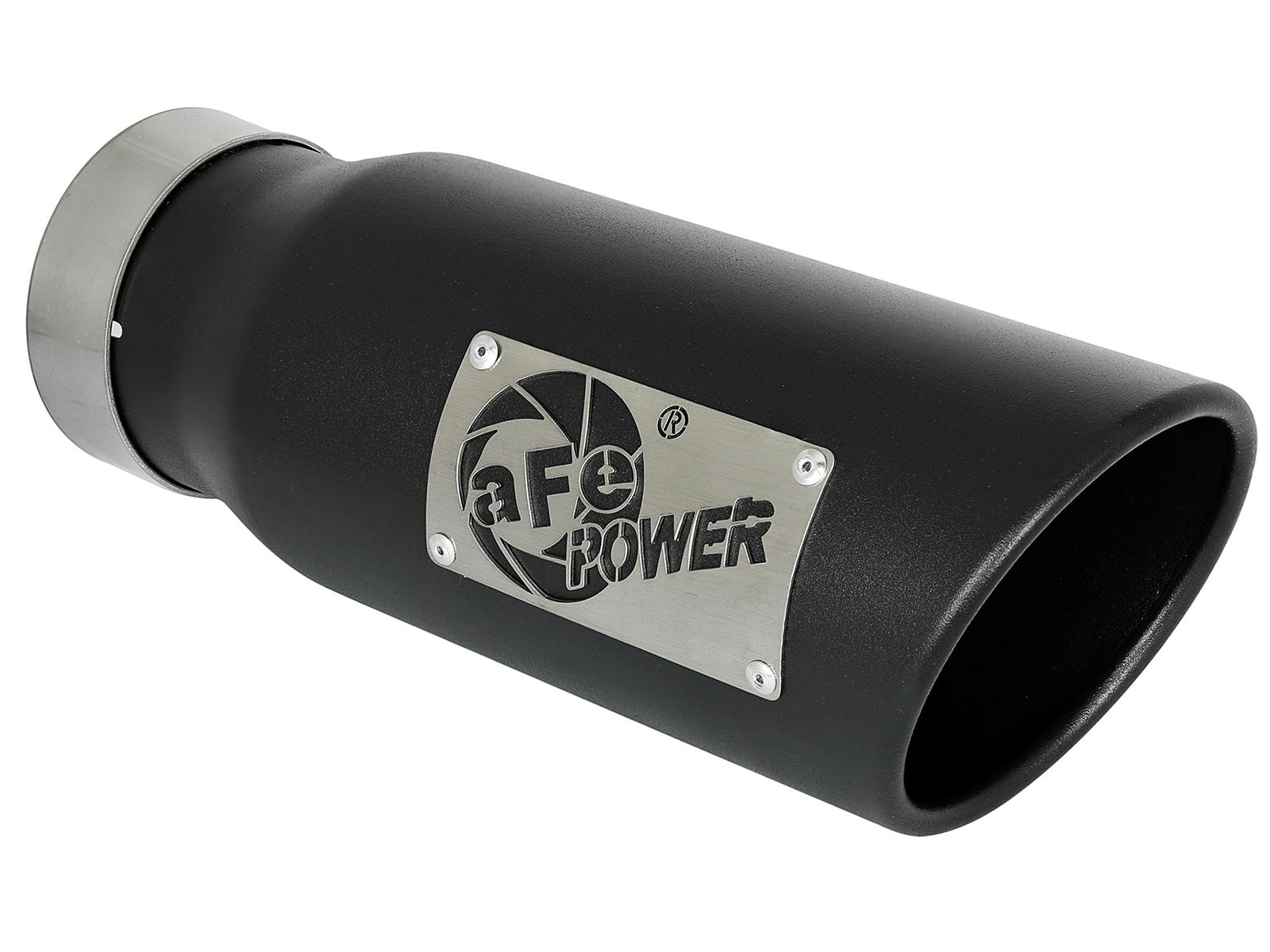 AFE 49T35451-B12 MACH Force-Xp 409 Stainless Steel Clamp-on Exhaust Tip Black