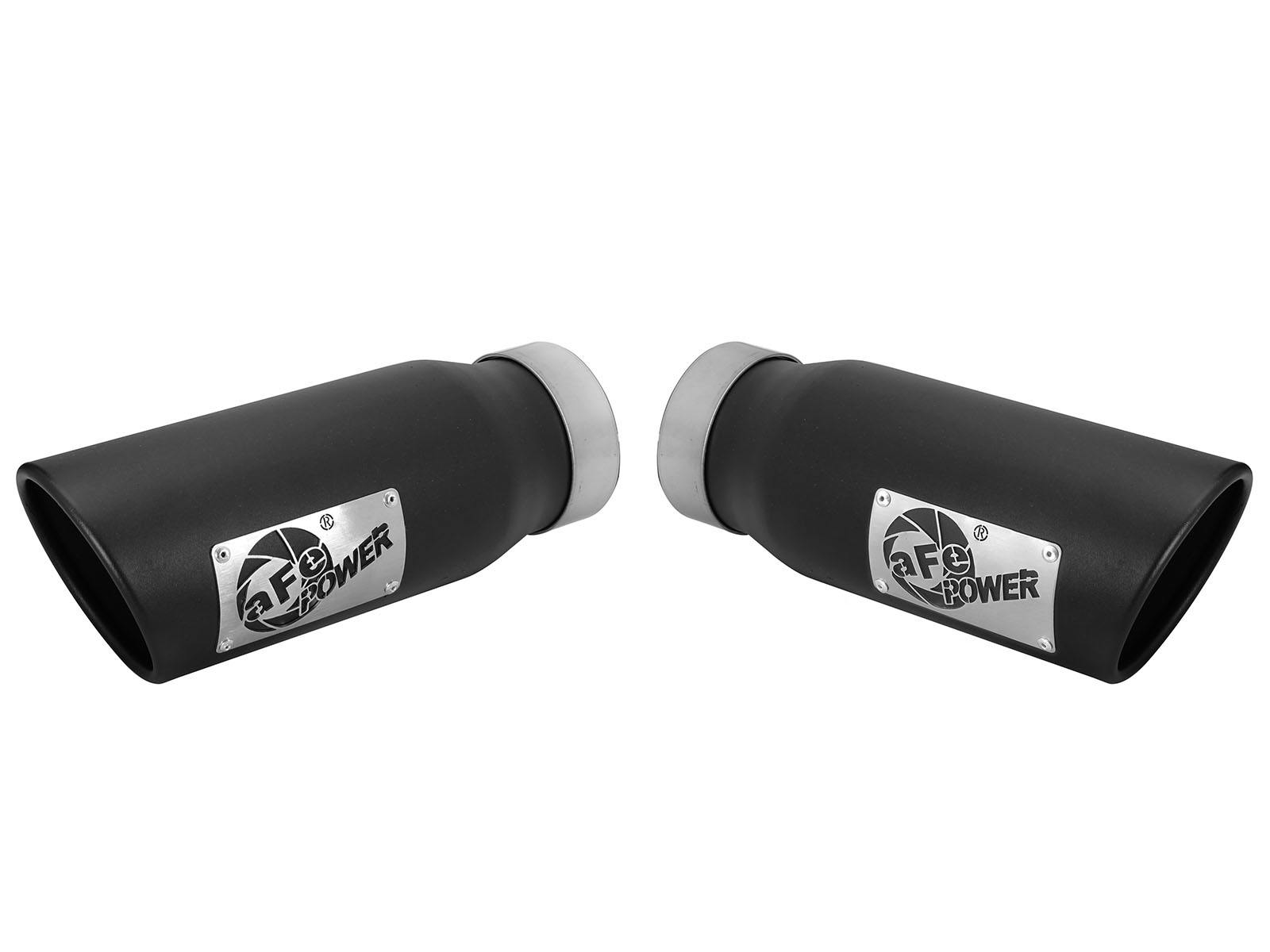 AFE 49T35456-B12 MACH Force-Xp 409 Stainless Steel Clamp-on Exhaust Tip Black