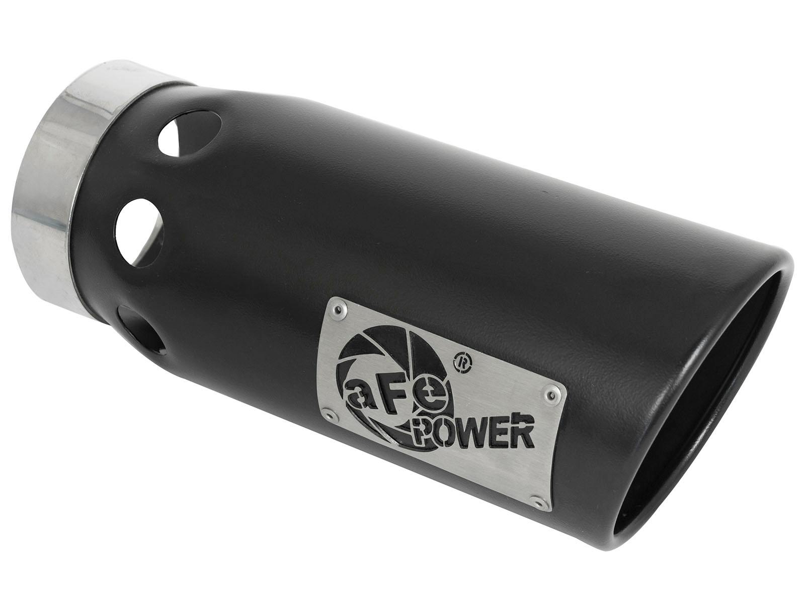 AFE 49T40501-B121 MACH Force-Xp 409 Stainless Steel Clamp-on Exhaust Tip Black Right Side Exit