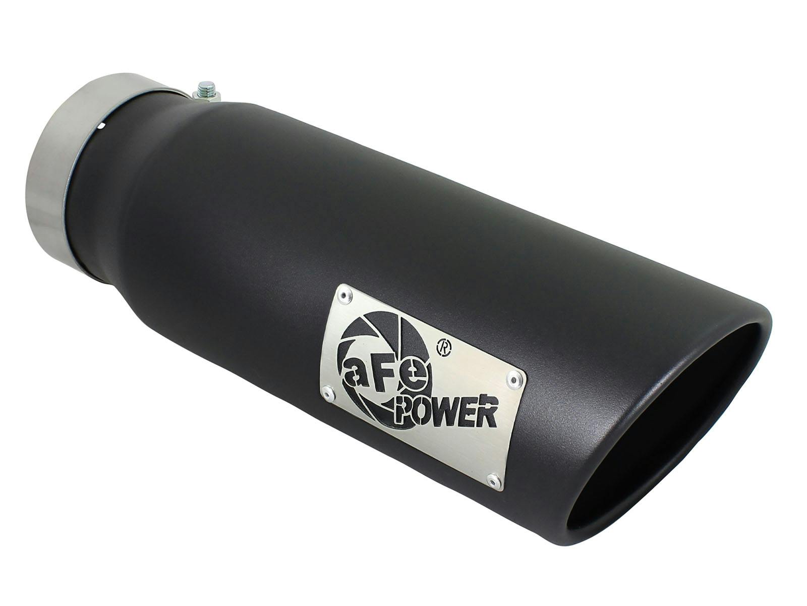 AFE 49T40501-B15 MACH Force-Xp 409 Stainless Steel Clamp-on Exhaust Tip Black