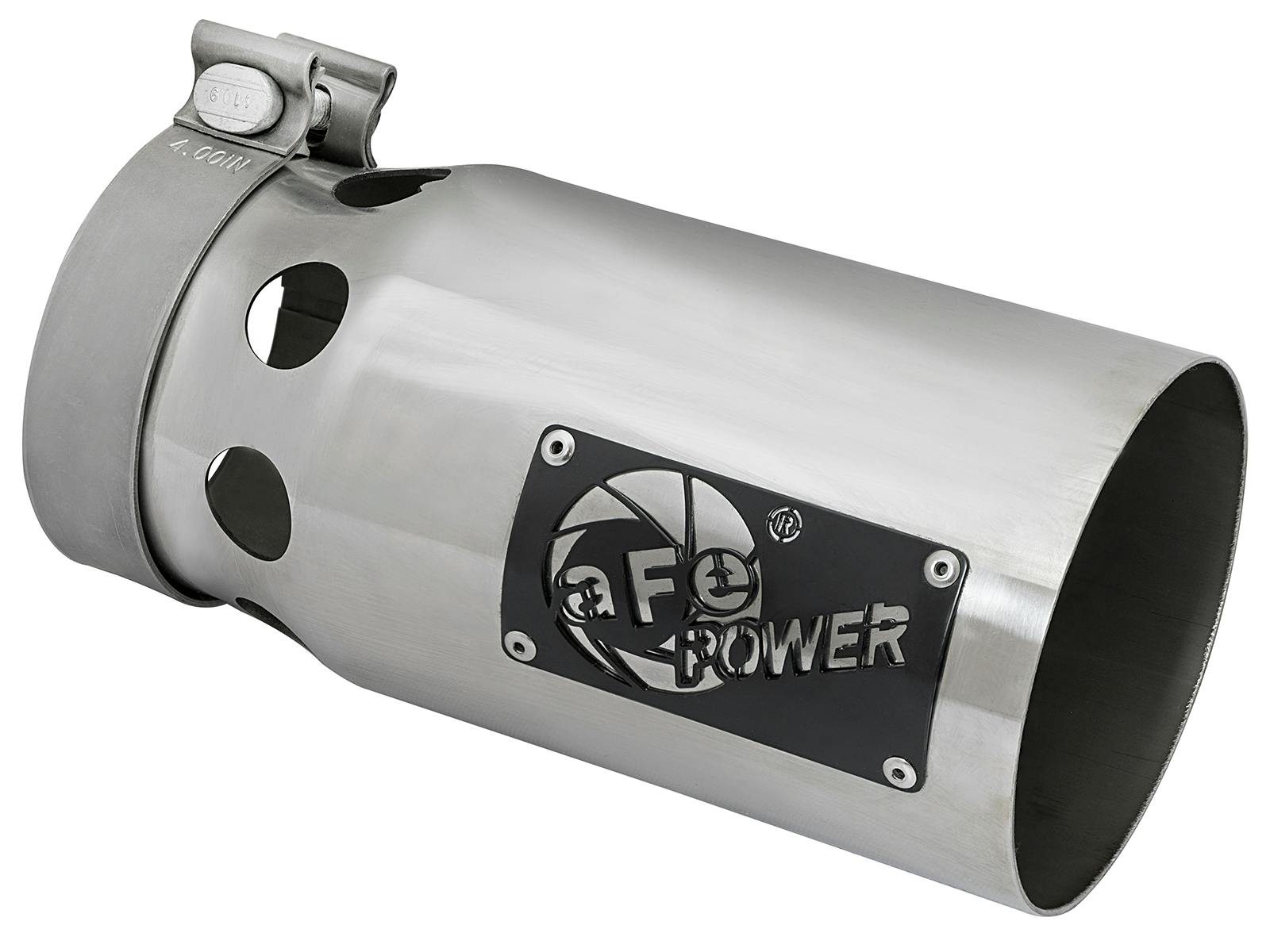 AFE 49T40501-P10 Rebel XD Series 409 Stainless Steel Clamp-on Exhaust Tip Polished