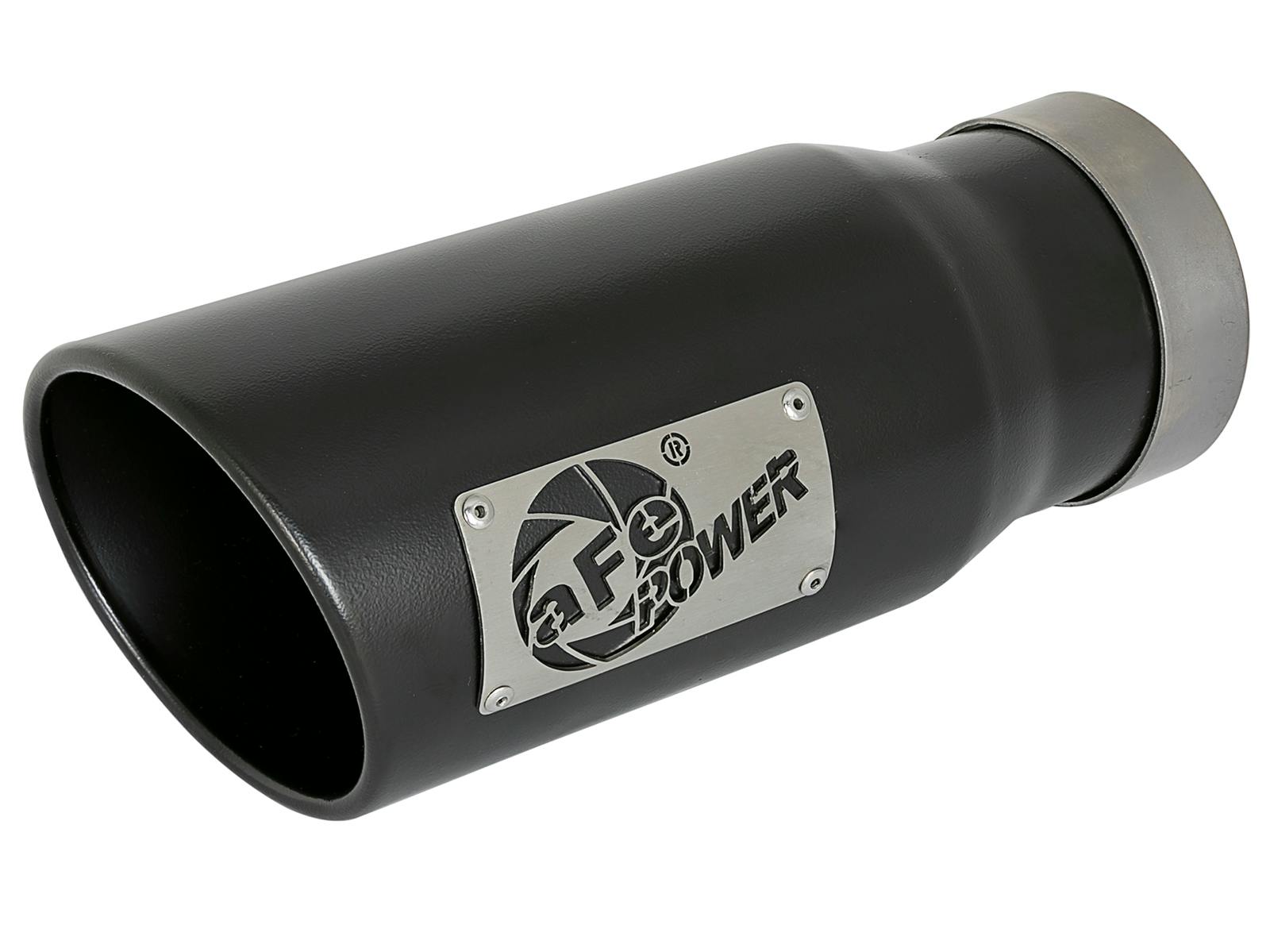 AFE 49T40502-B12 MACH Force-Xp 409 Stainless Steel Clamp-on Exhaust Tip Black