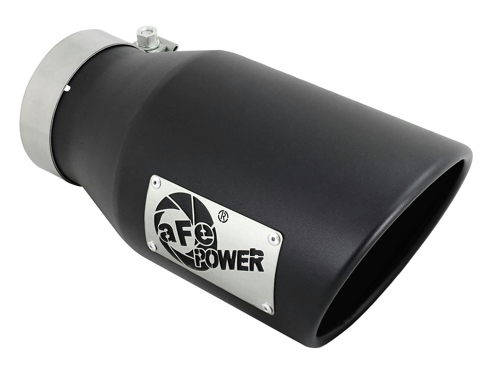 AFE 49T40601-B12 MACH Force-Xp 409 Stainless Steel Clamp-on Exhaust Tip Black