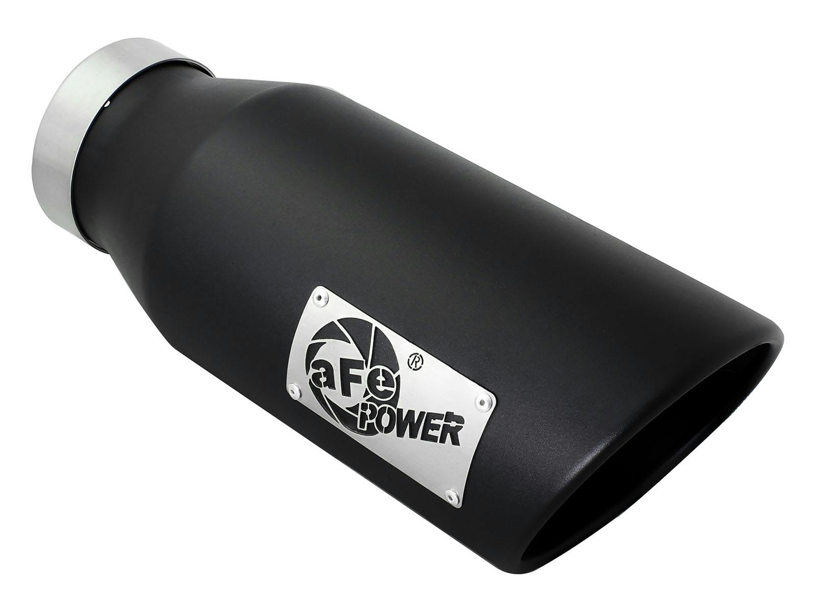 AFE 49T40601-B15 MACH Force-Xp 409 Stainless Steel Clamp-on Exhaust Tip Black