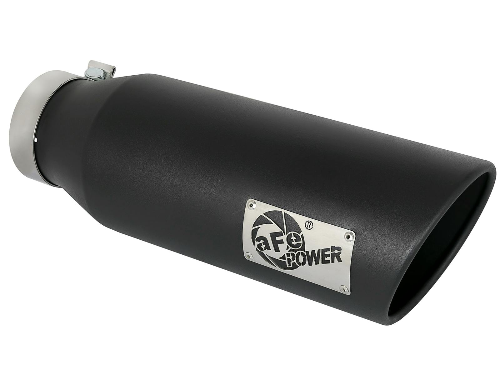AFE 49T40601-B18 MACH Force-Xp 409 Stainless Steel Clamp-on Exhaust Tip Black